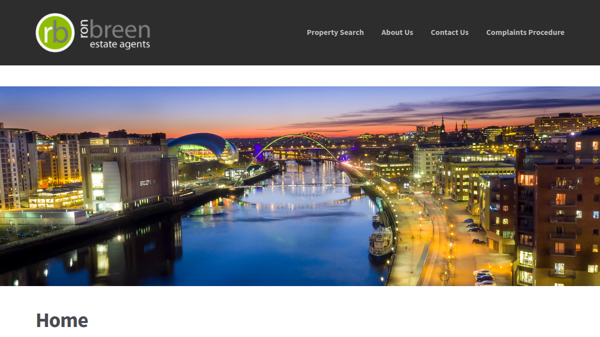 Ron Breen Estate Agents page preview