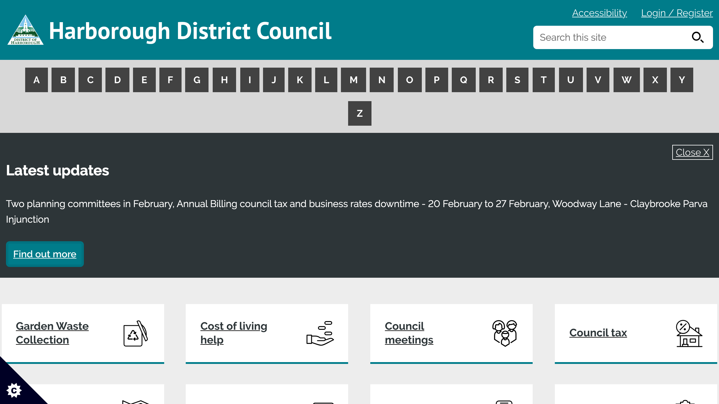 Harborough website preview