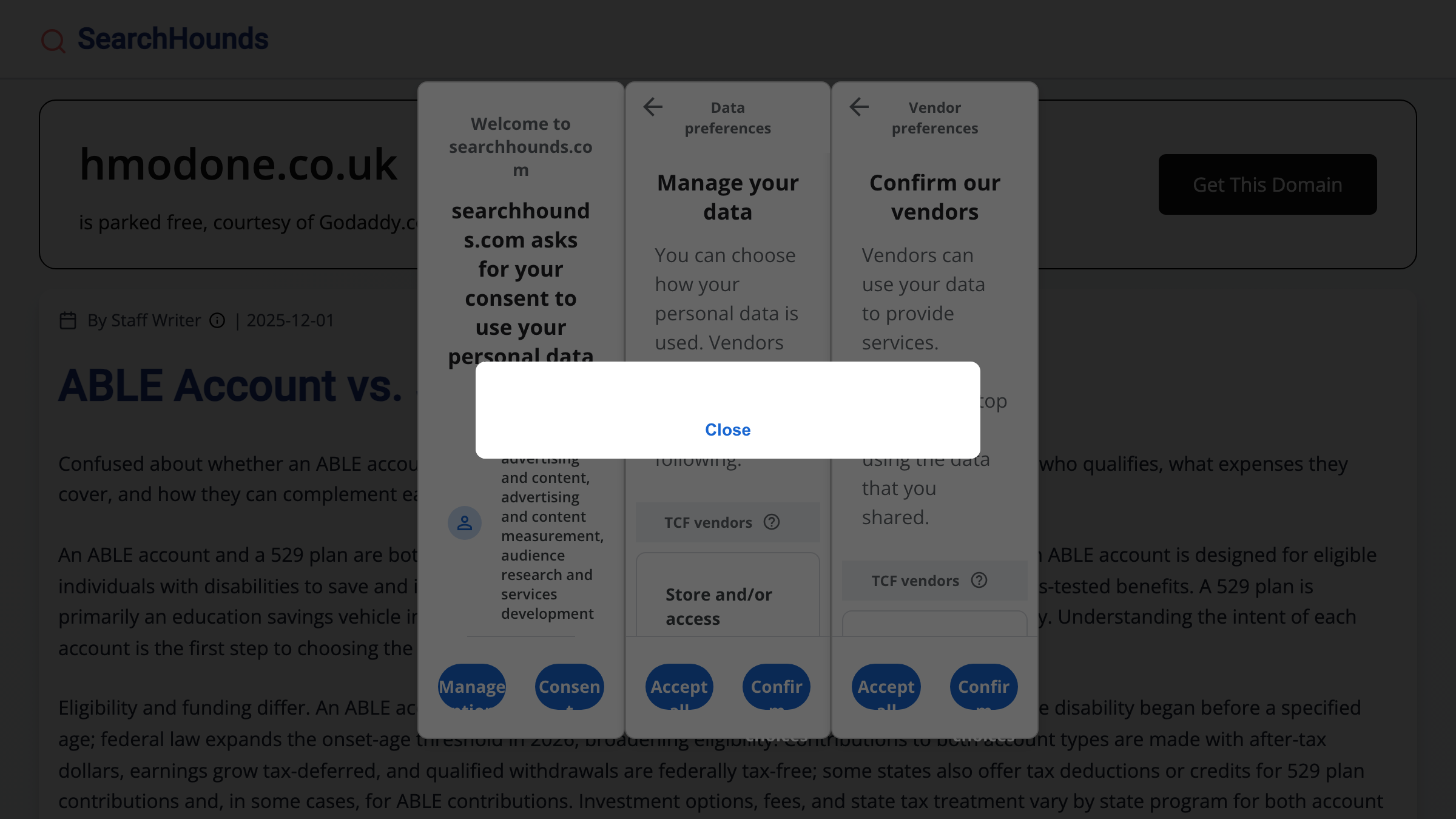 HMO Done page preview