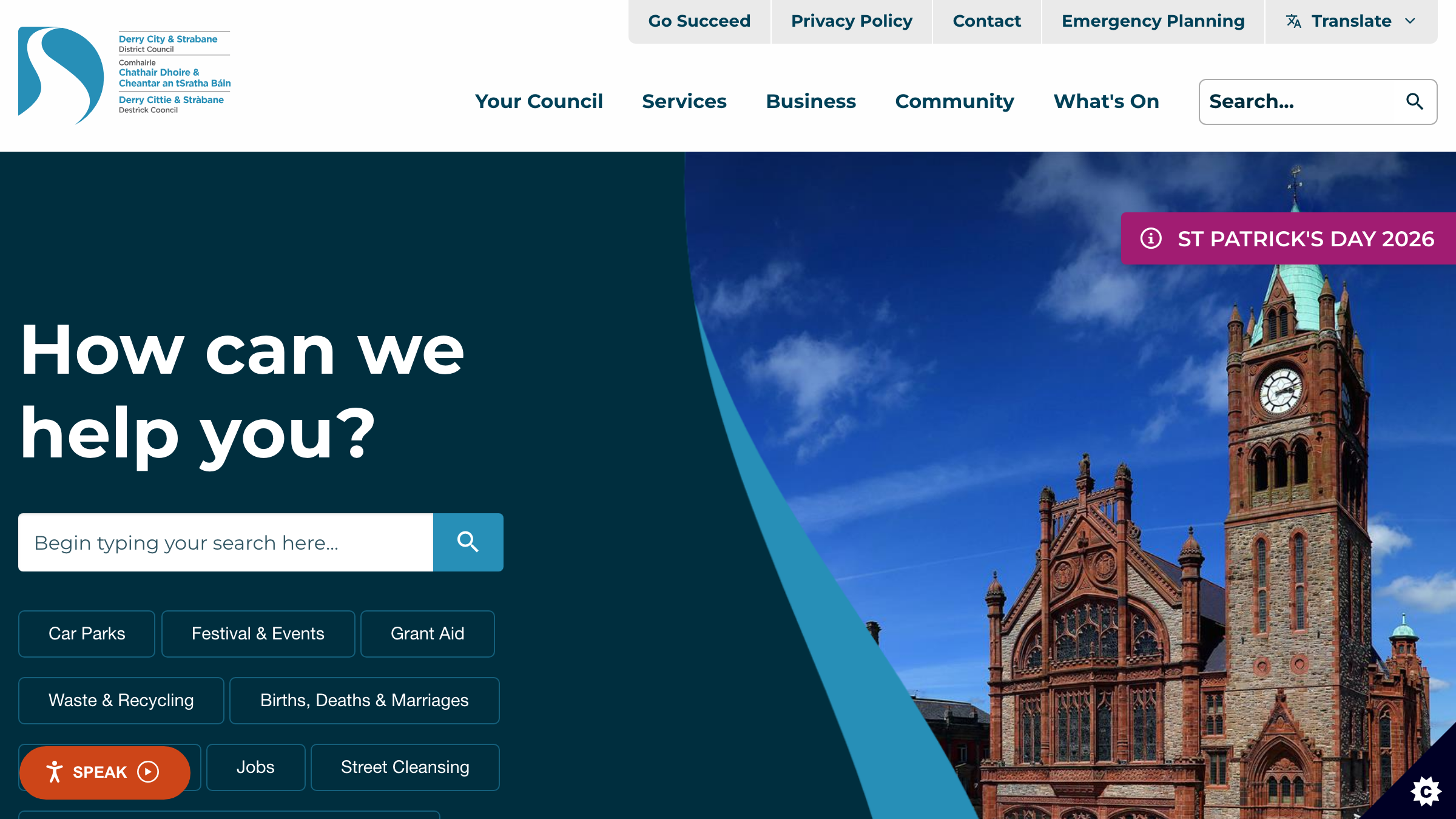 Derry City and Strabane website preview