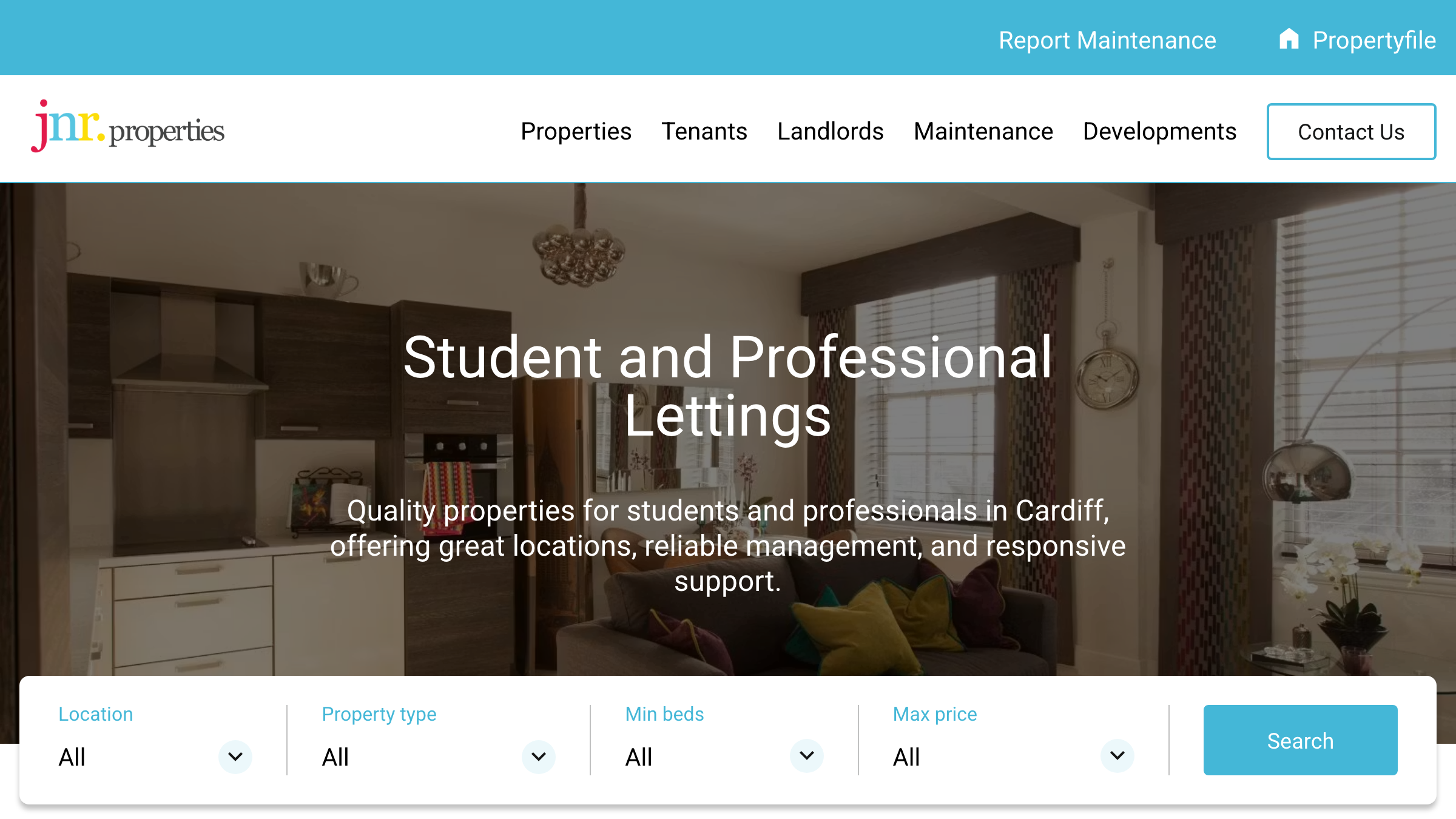 JNR Properties page preview
