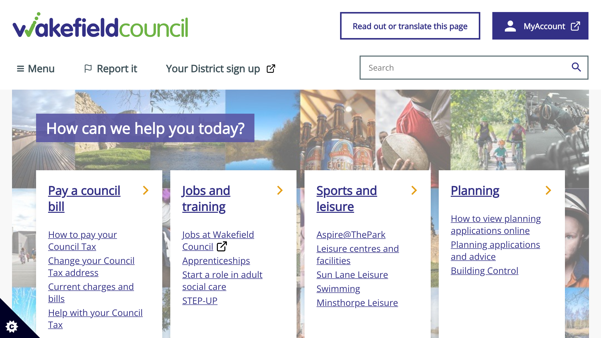 Wakefield website preview