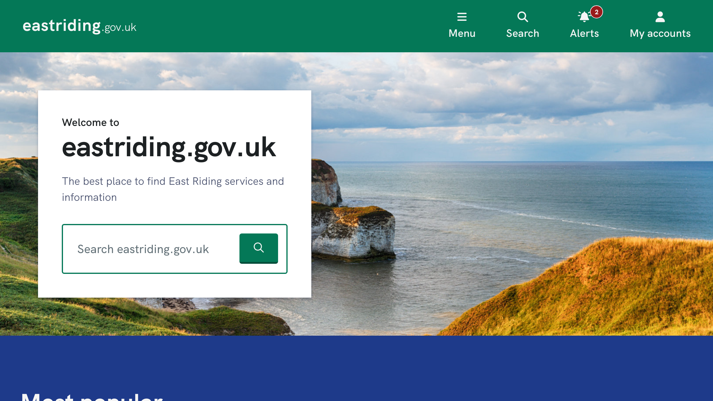 East Riding of Yorkshire website preview