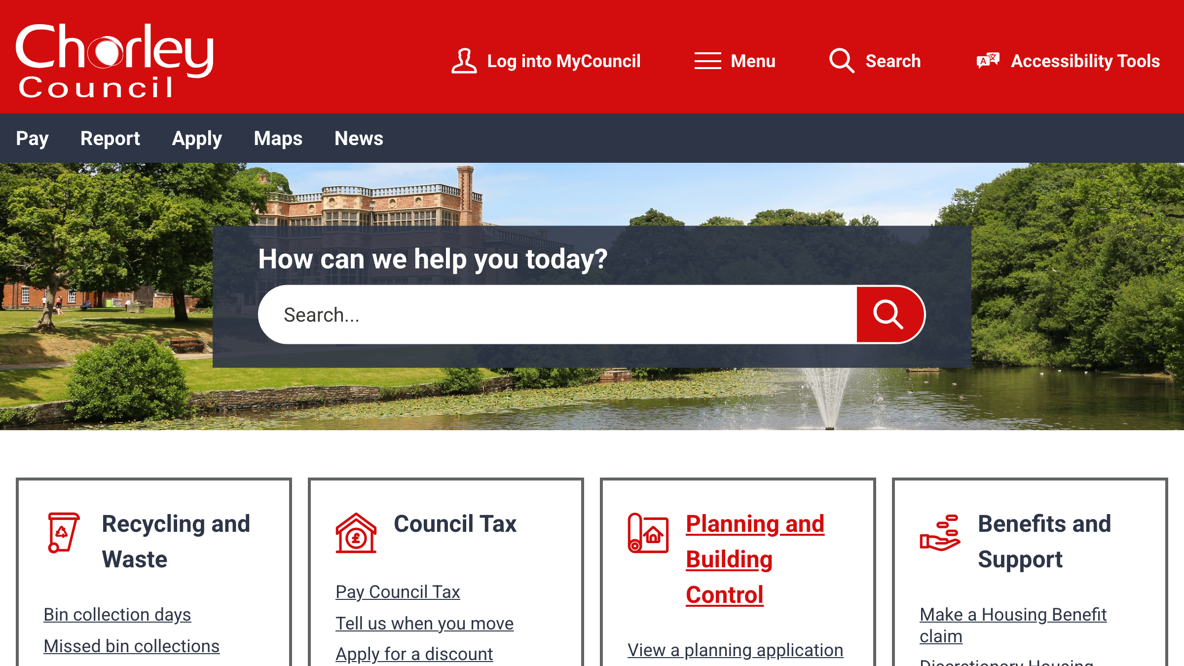 Chorley website preview