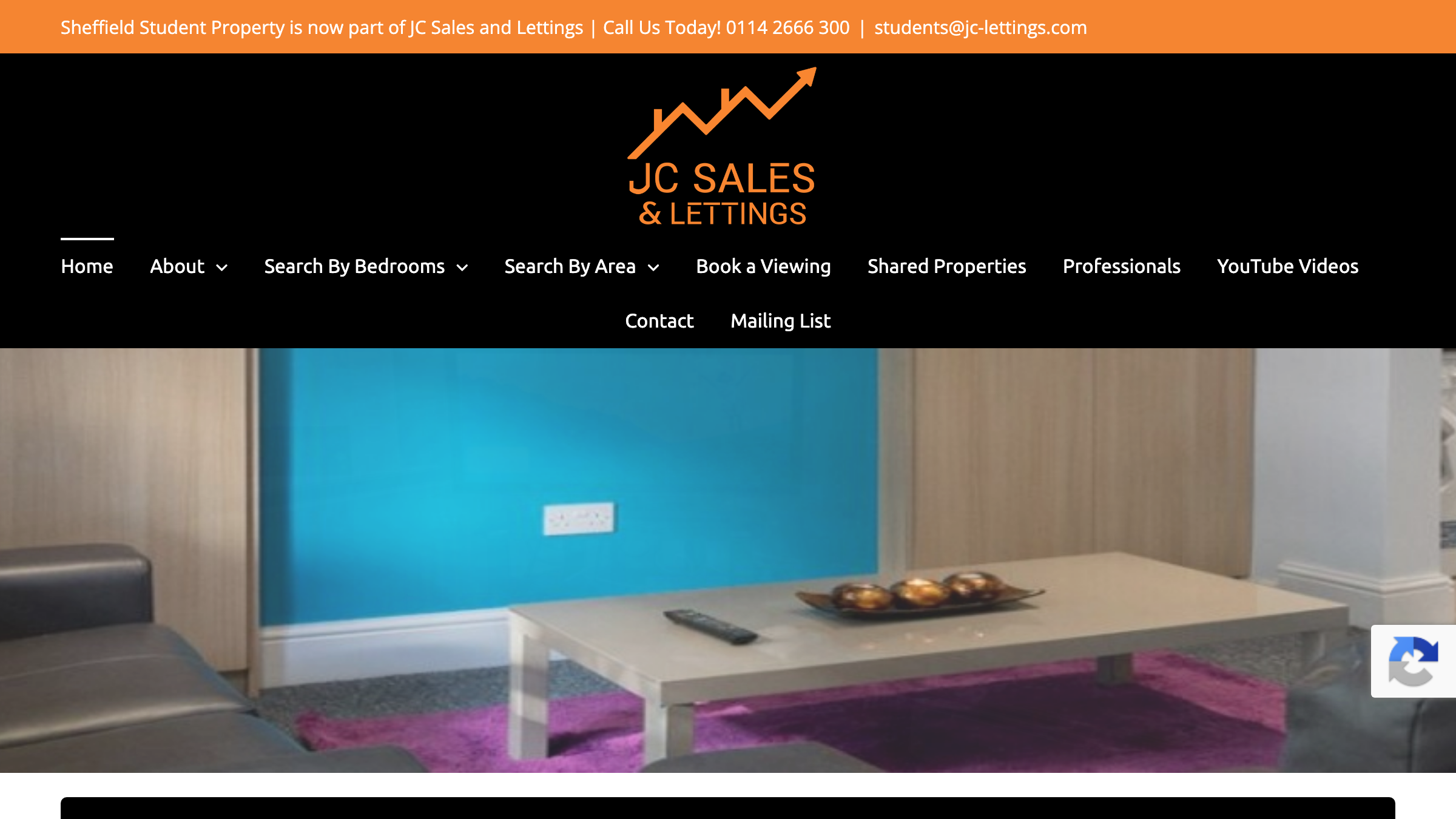 Sheffield Student Property page preview