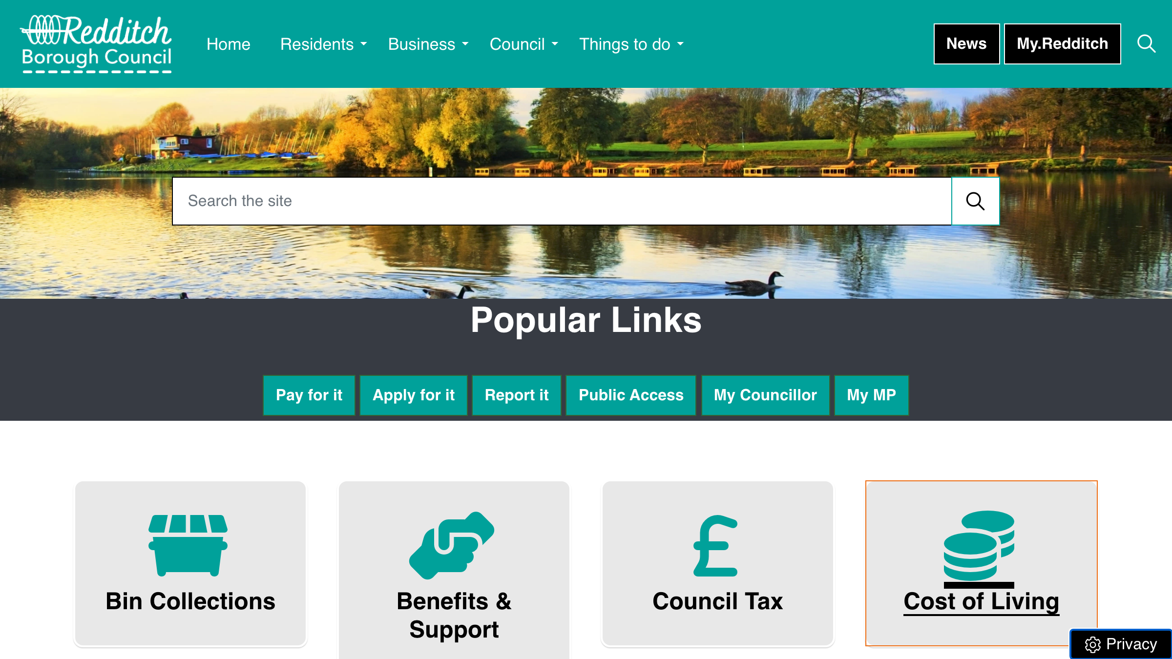 Redditch website preview