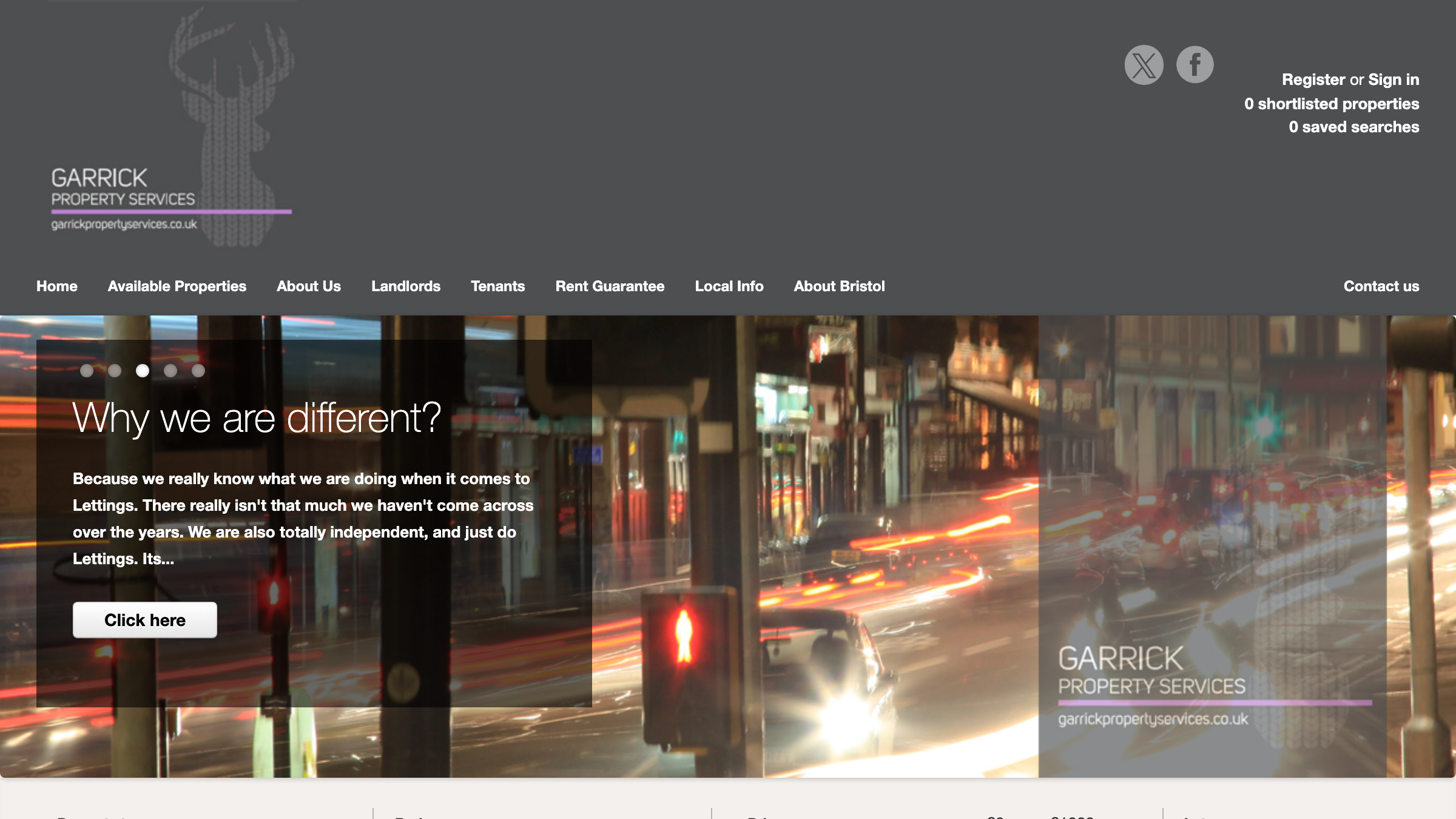 Garrick Property Services page preview