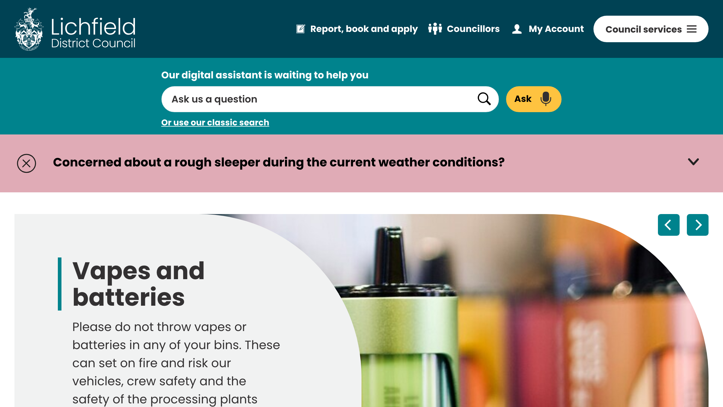 Lichfield website preview