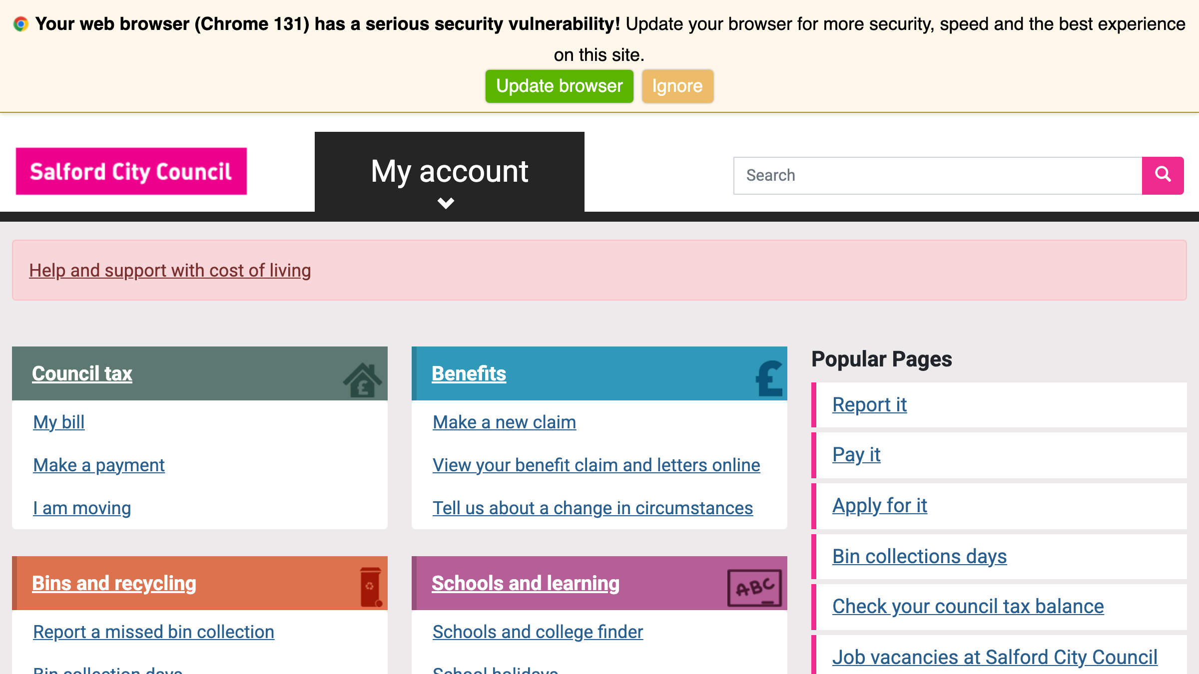 Salford website preview