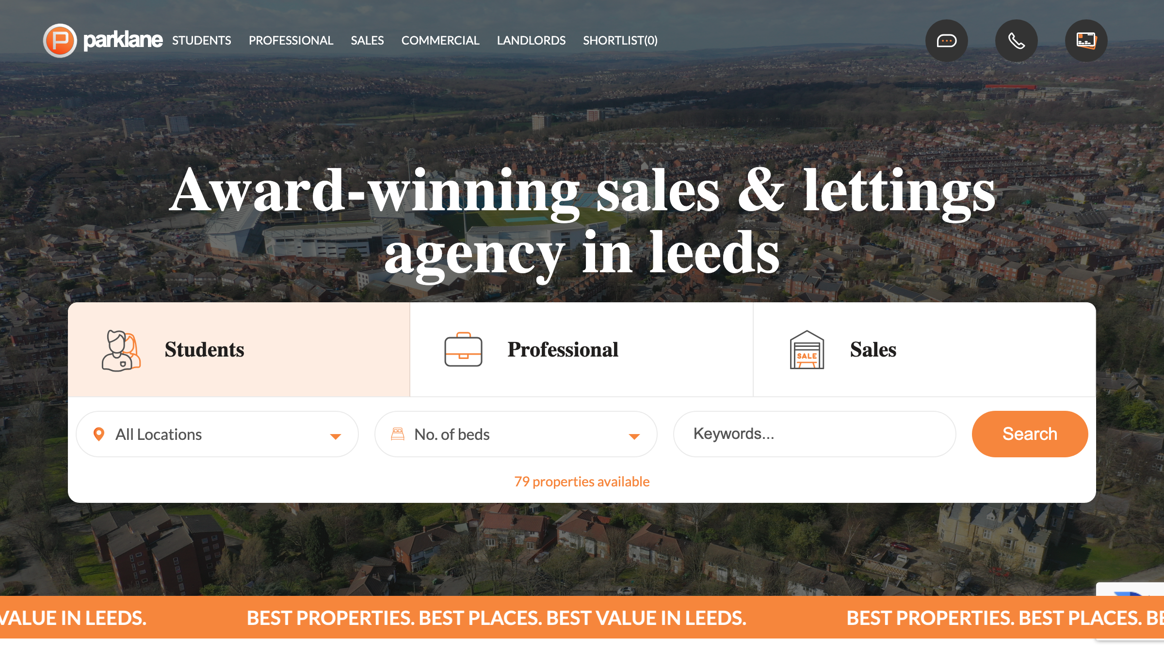 Parklane Properties page preview