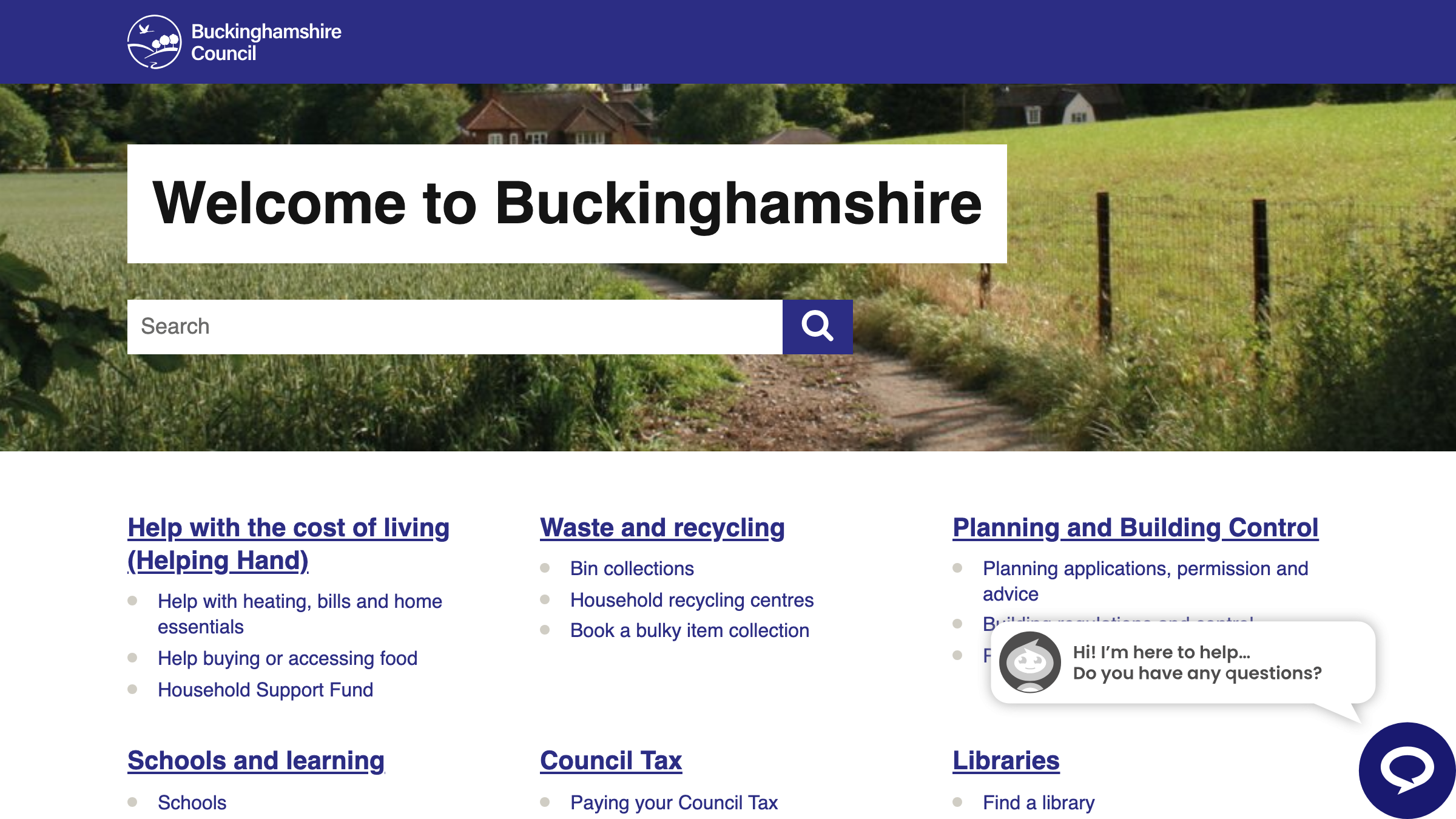 Buckinghamshire website preview