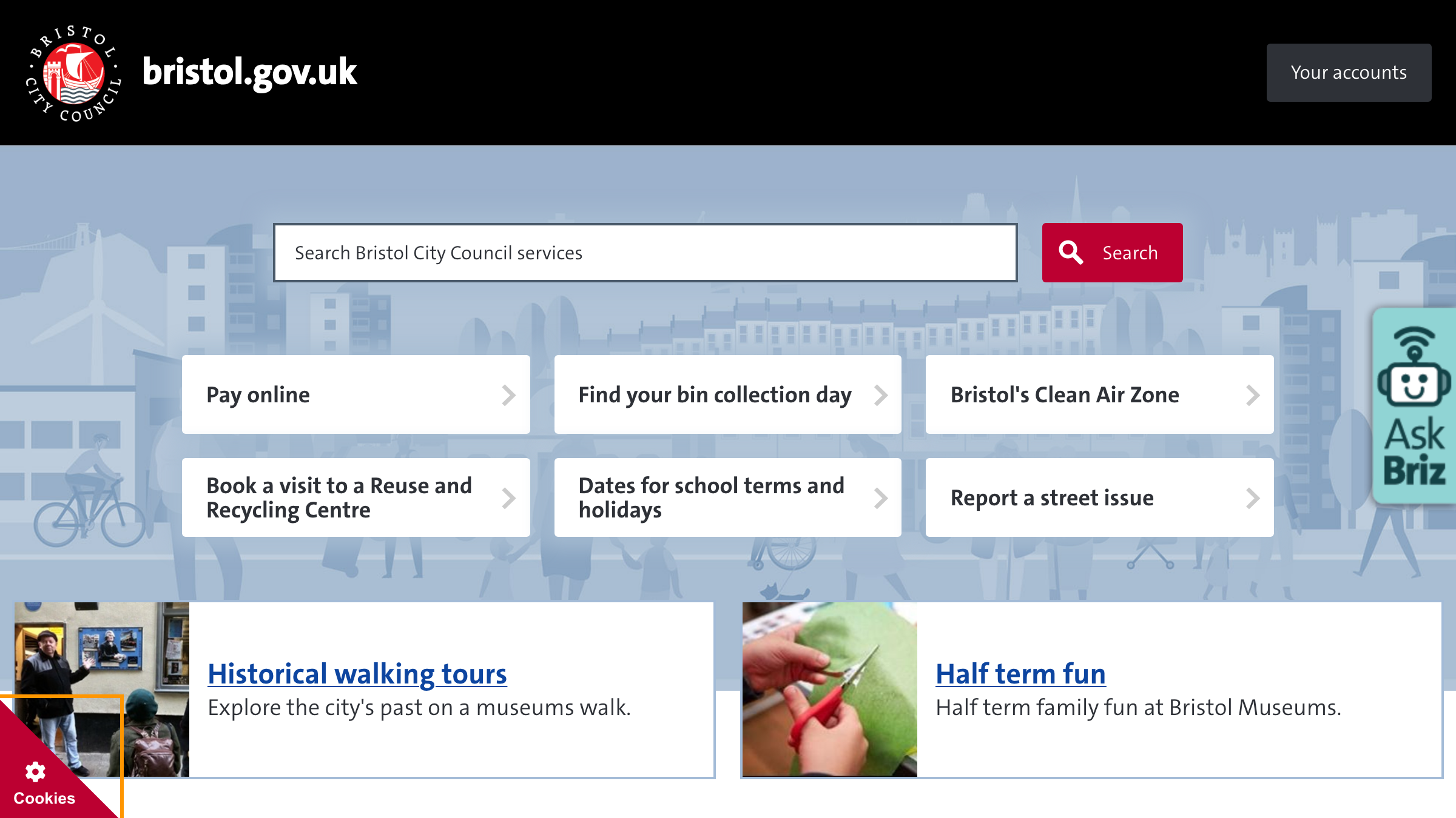 Bristol, City of website preview