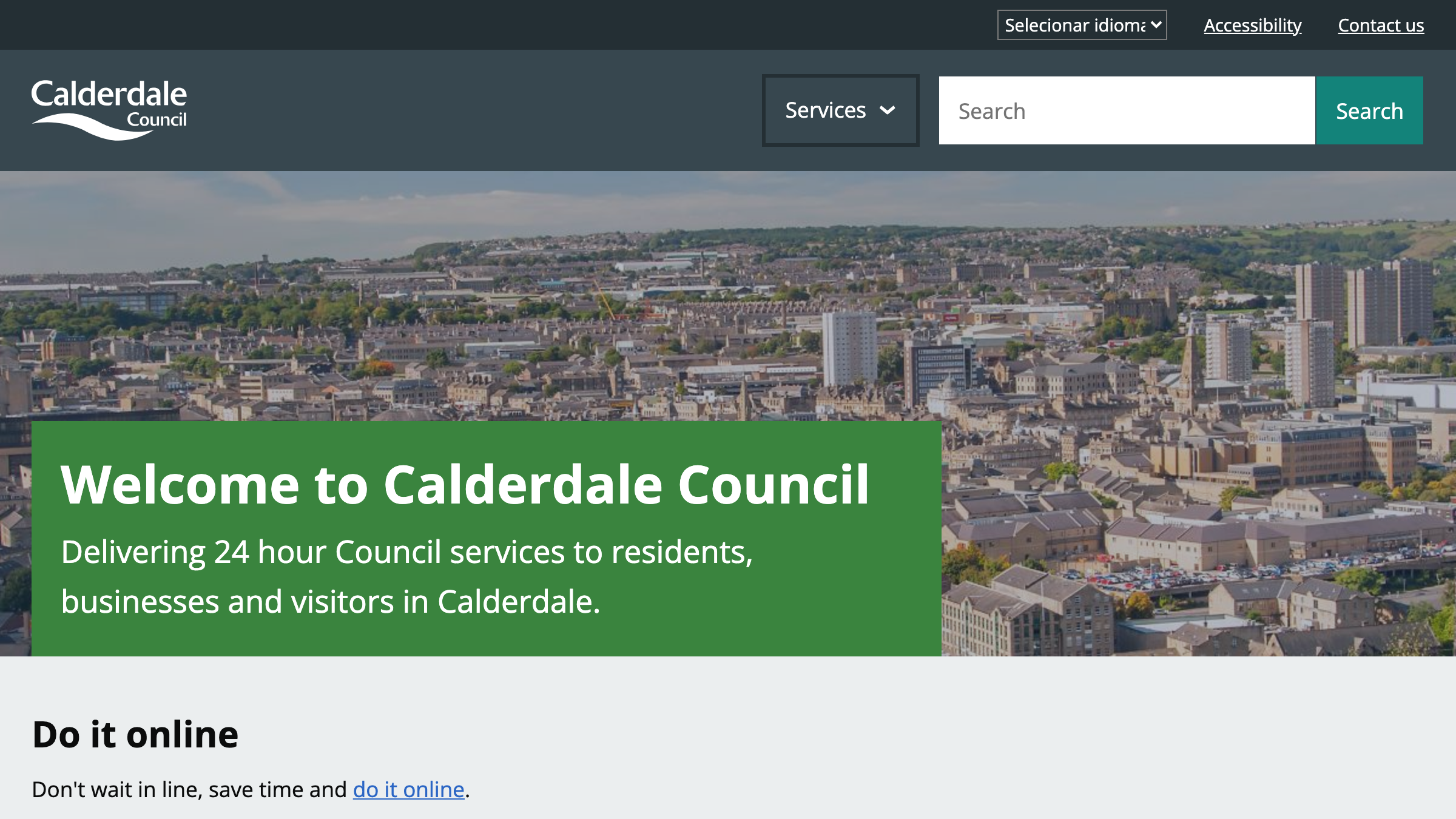 Calderdale website preview