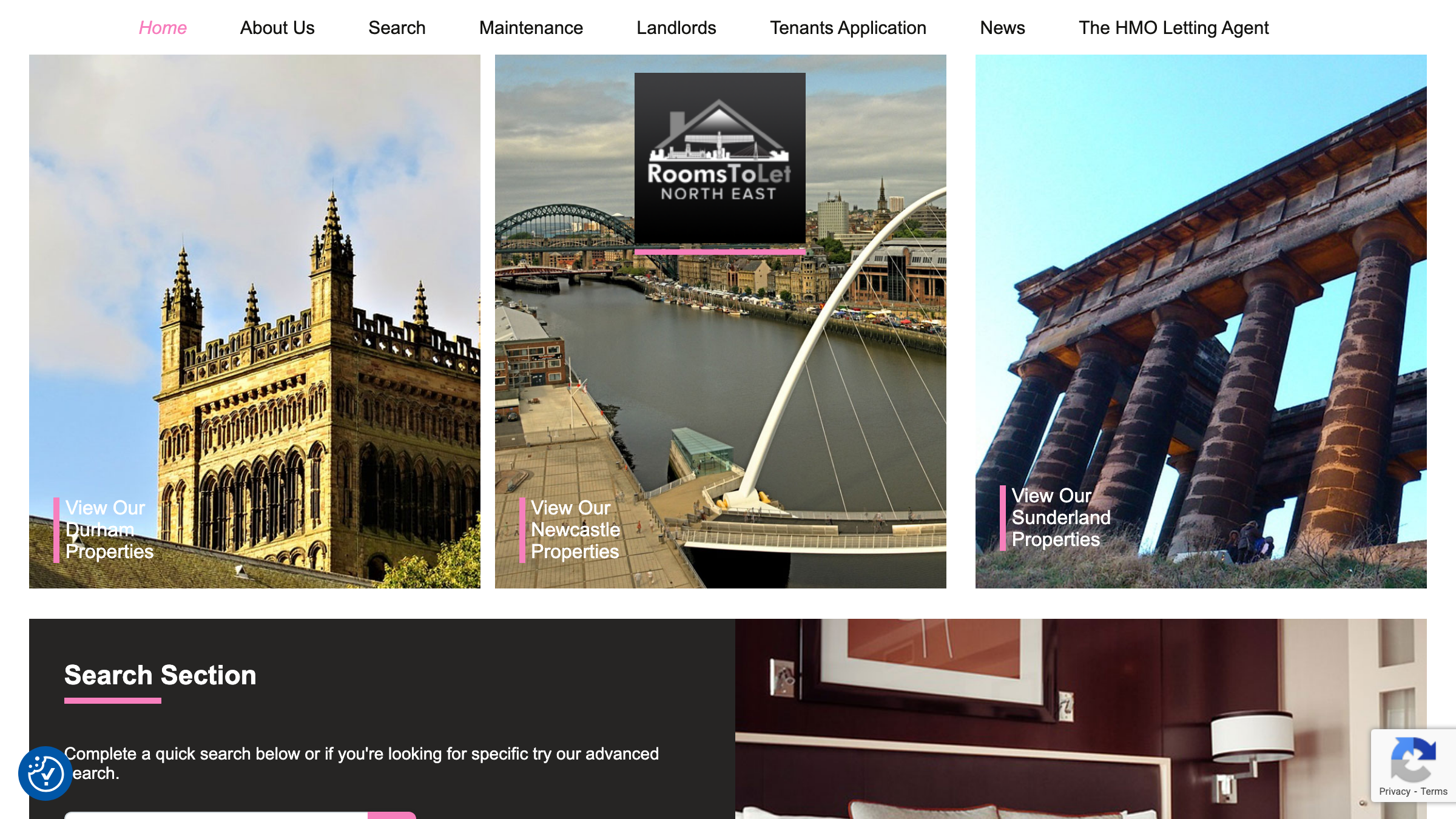 Rooms to Let NE page preview