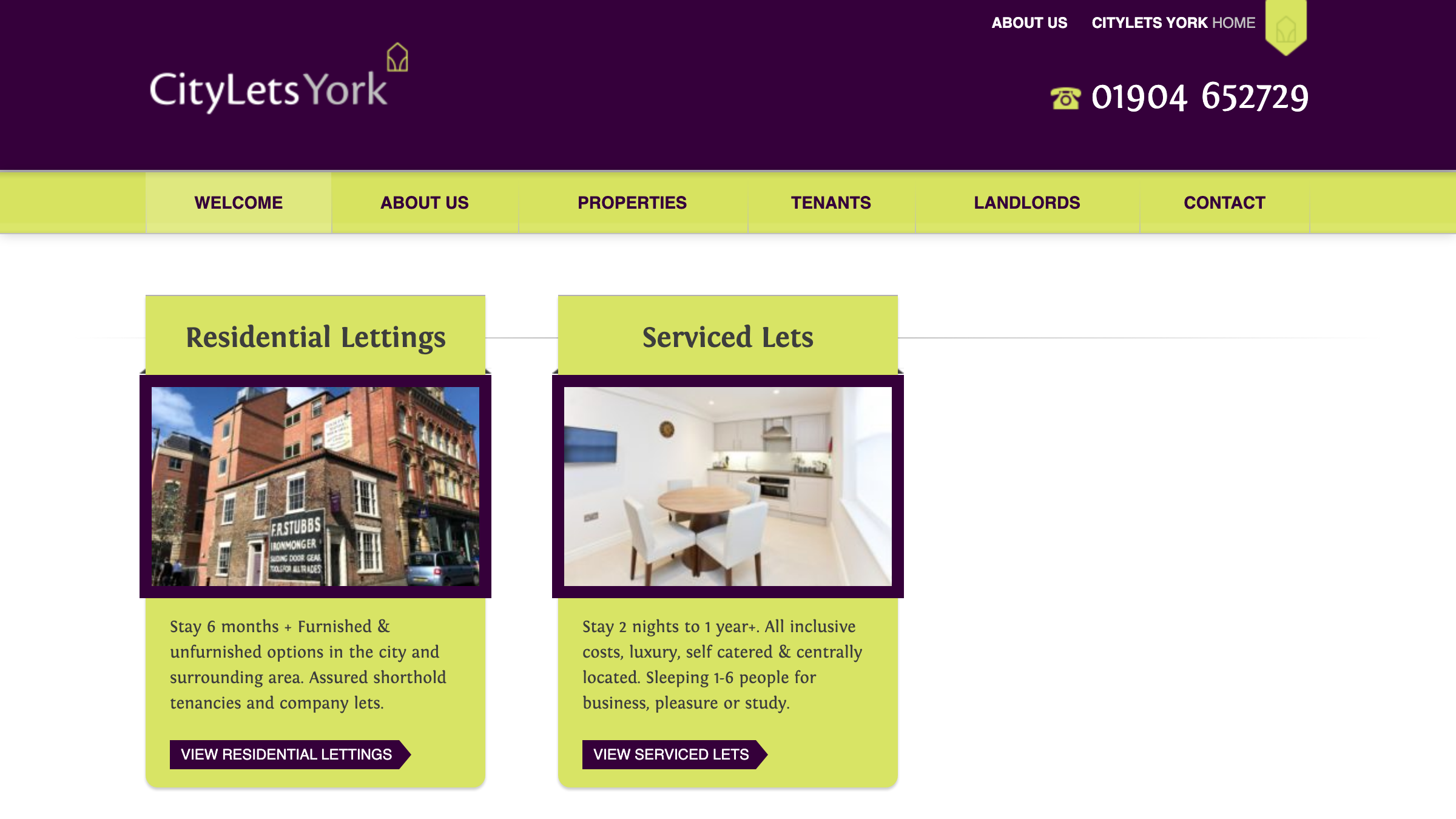 City Lets York page preview