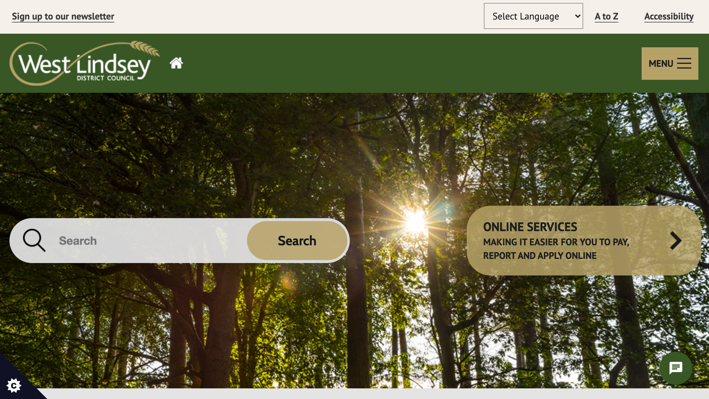 West Lindsey website preview