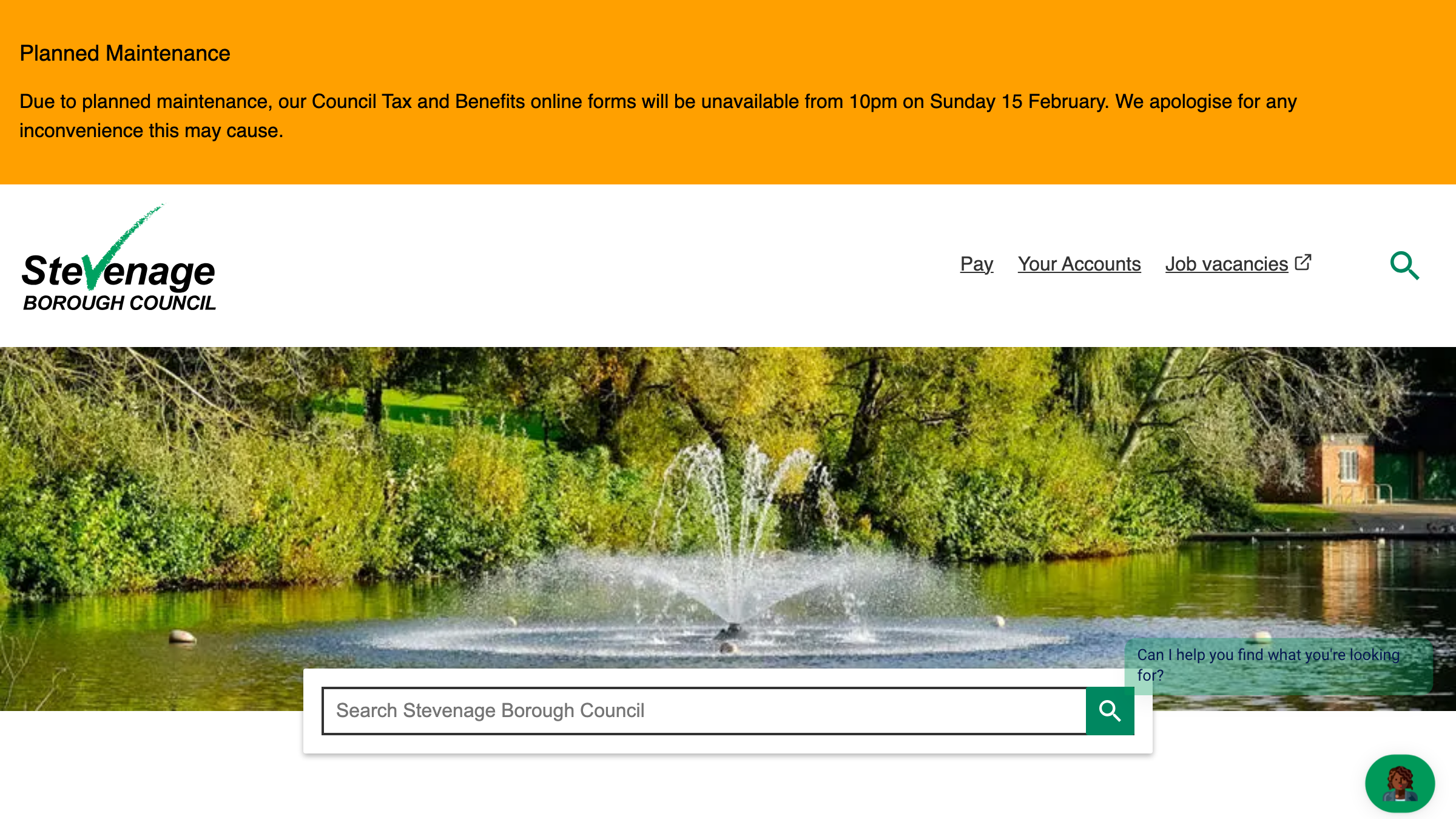 Stevenage website preview