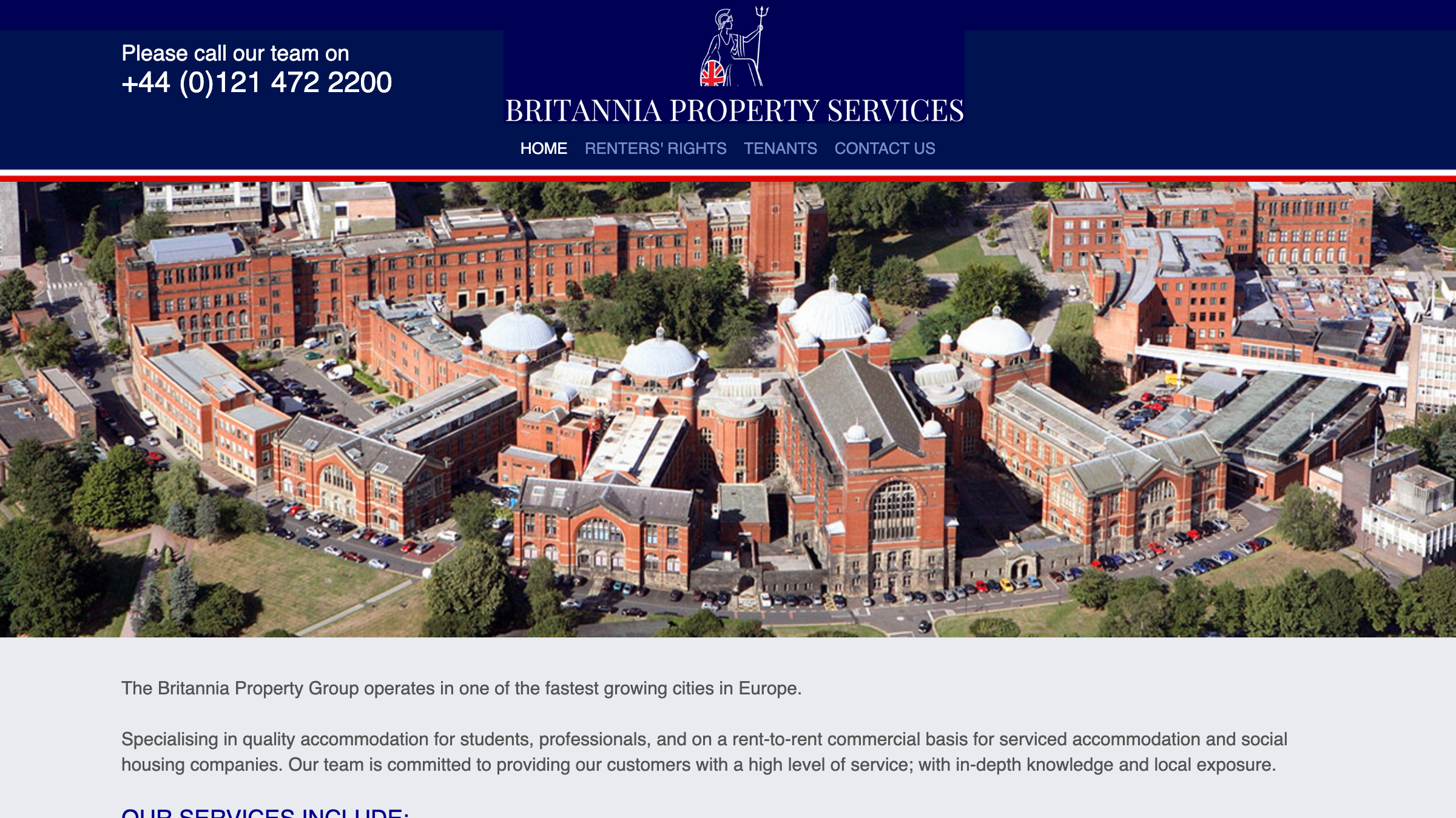 Britannia Property Services page preview