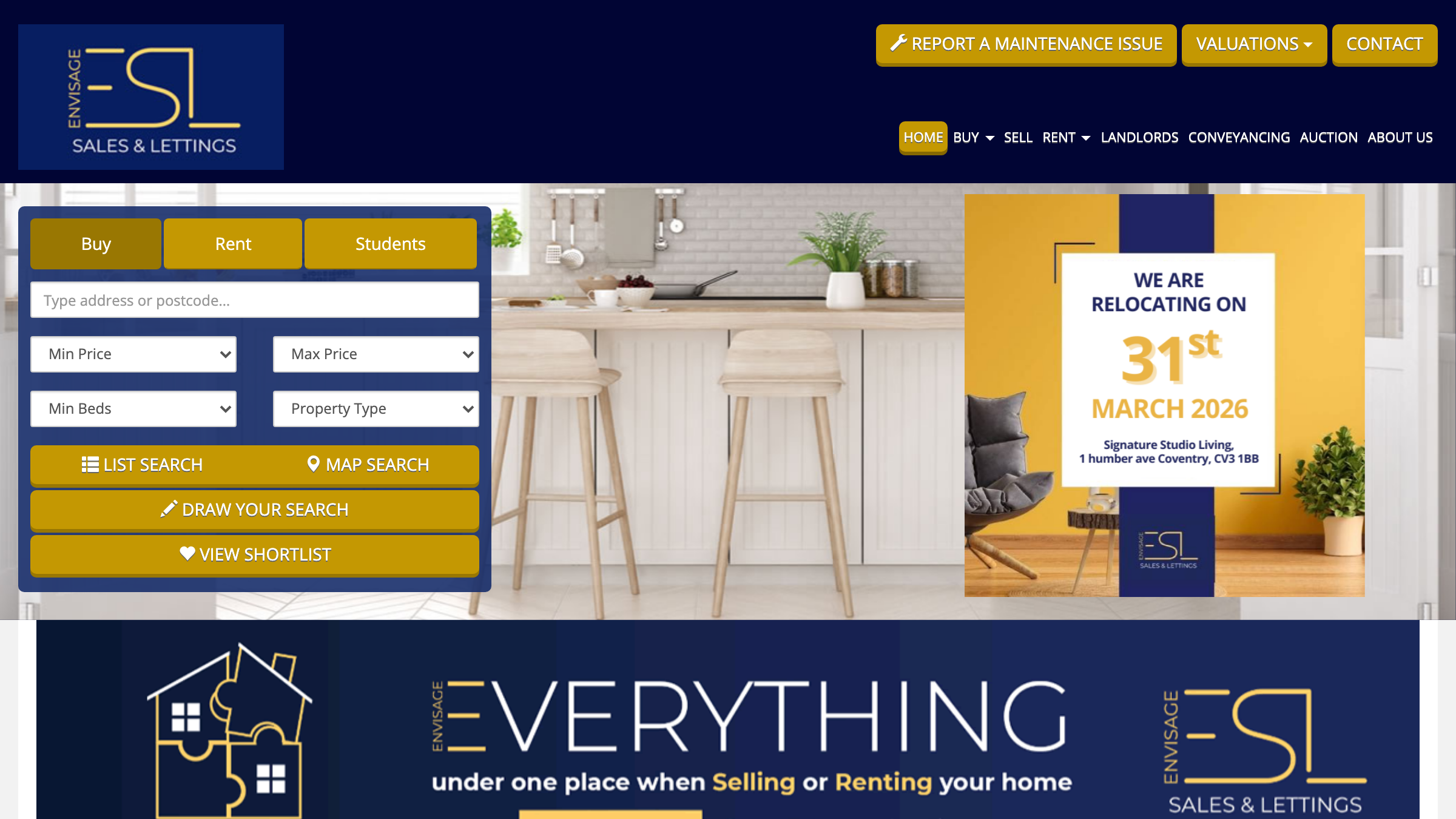 Envisage Sales & Lettings page preview