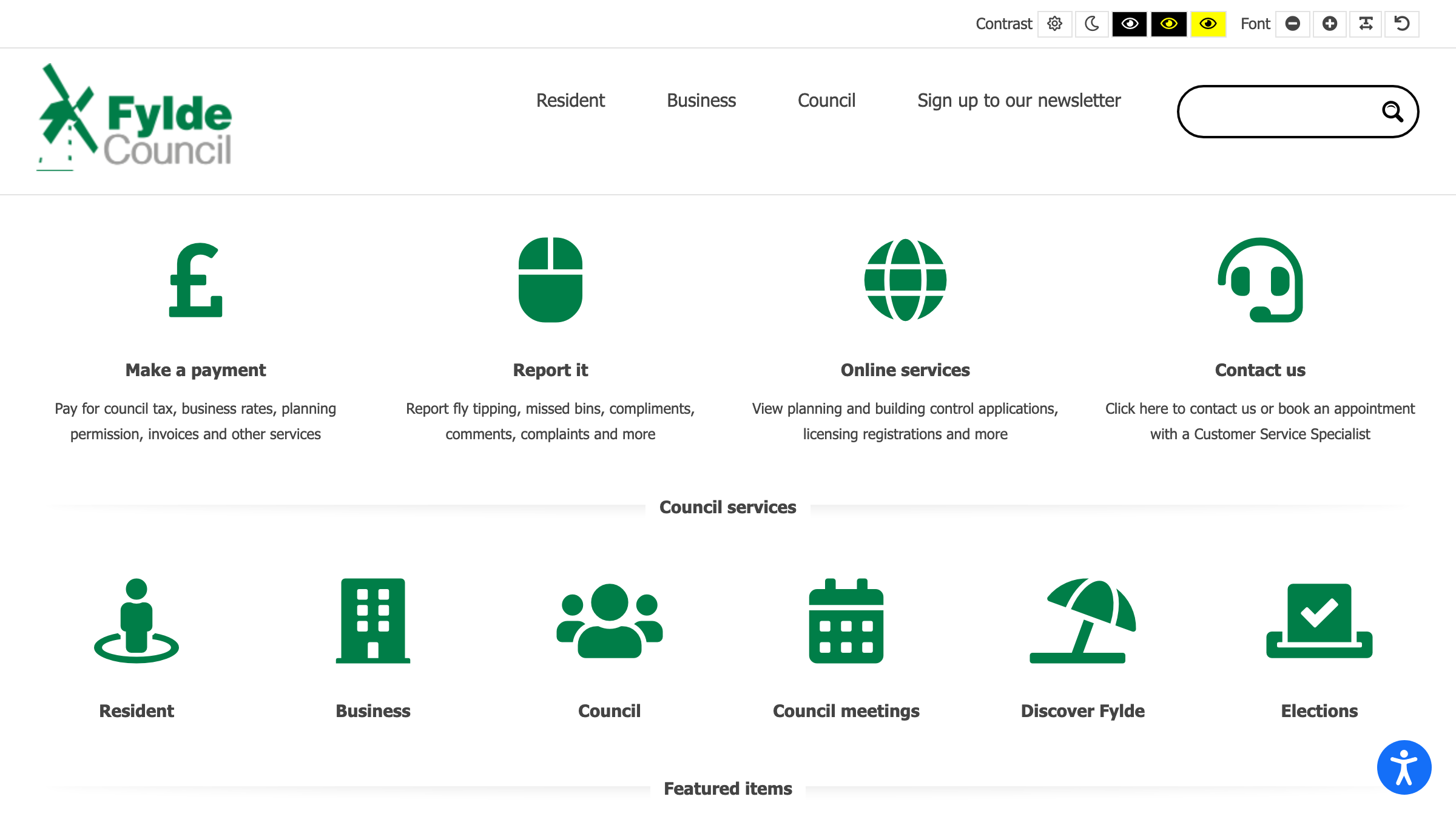 Fylde website preview