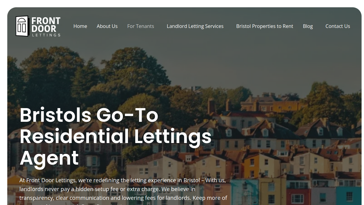 Front Door Lettings page preview