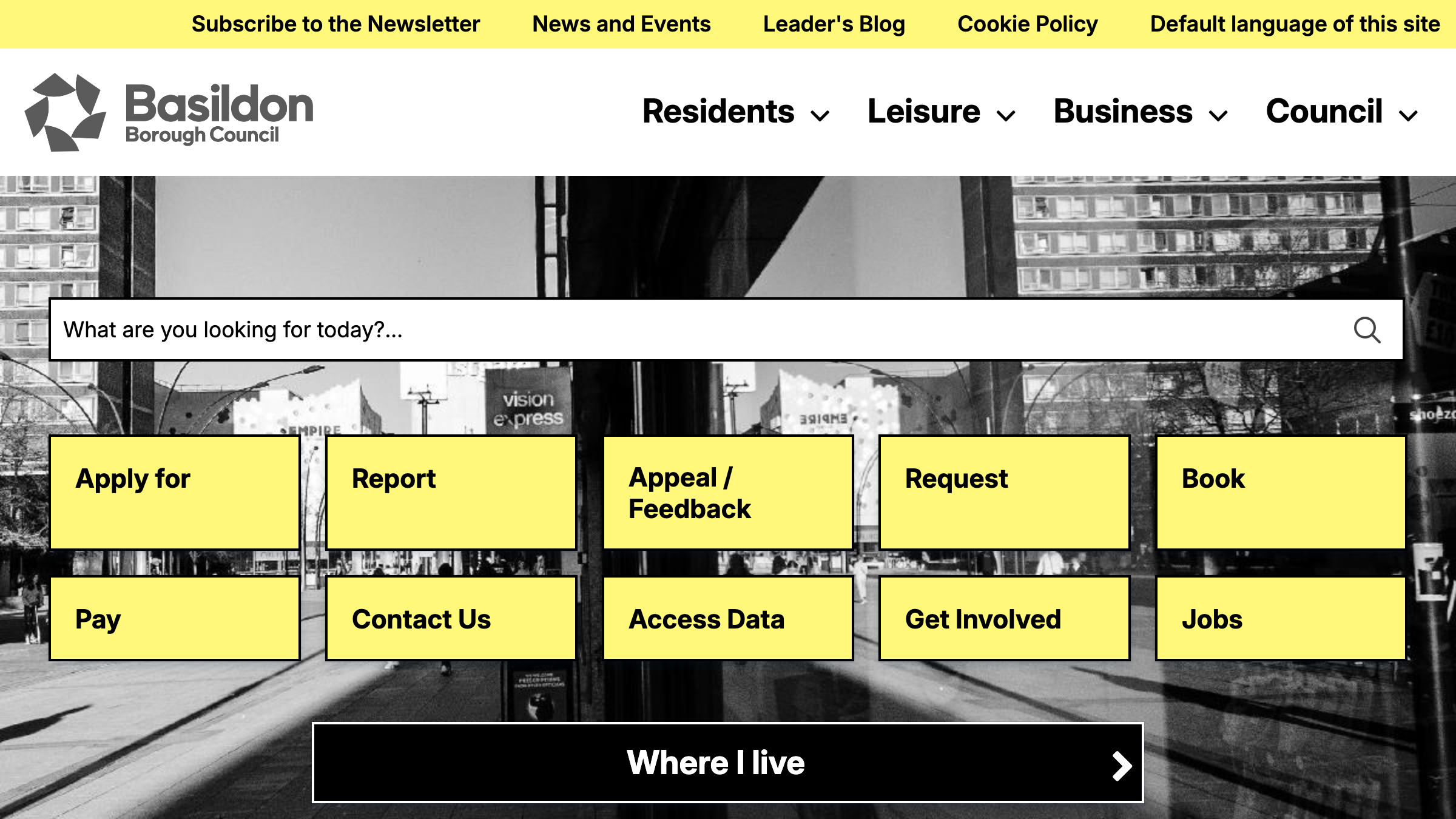 Basildon website preview