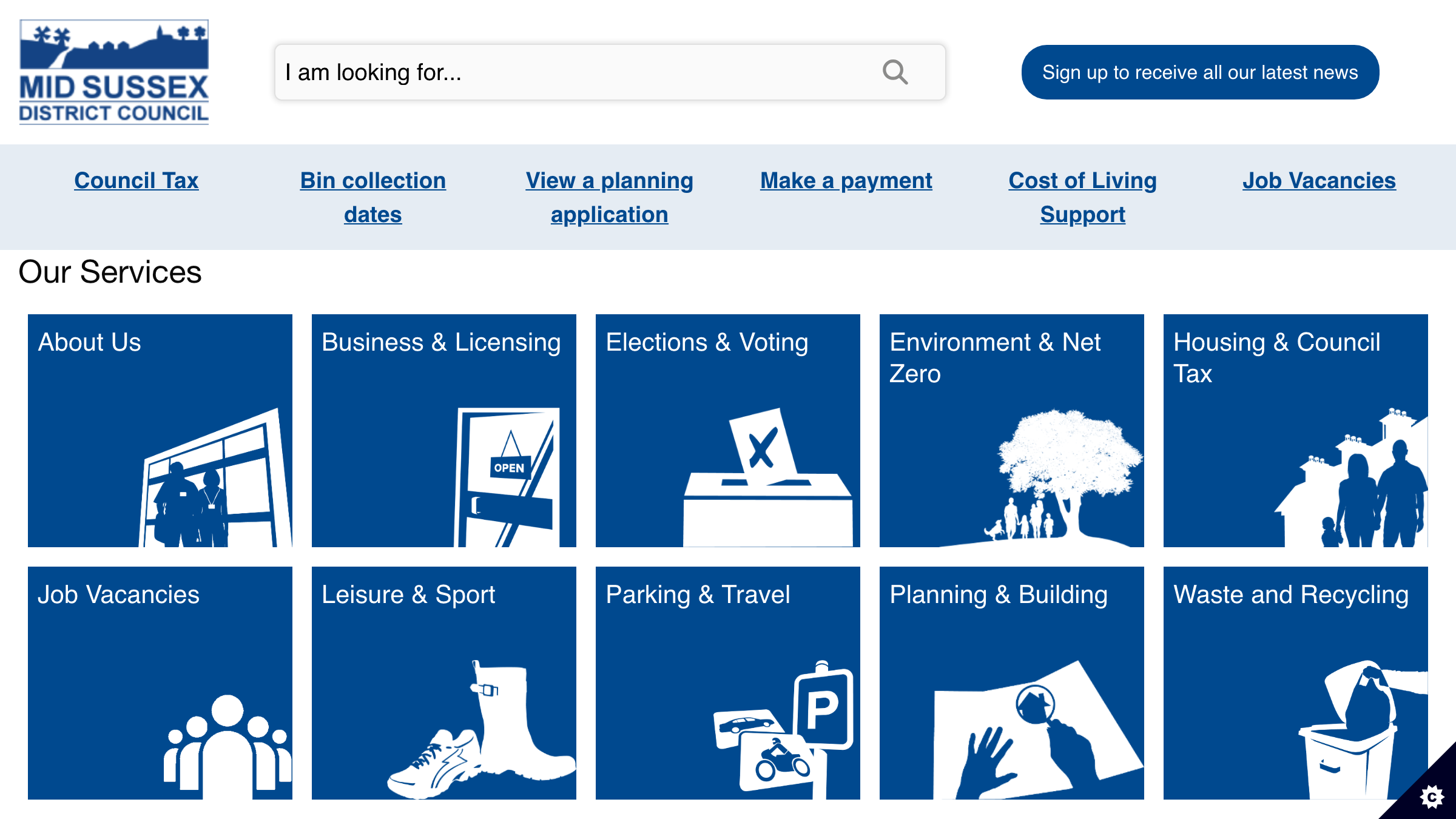 Mid Sussex website preview