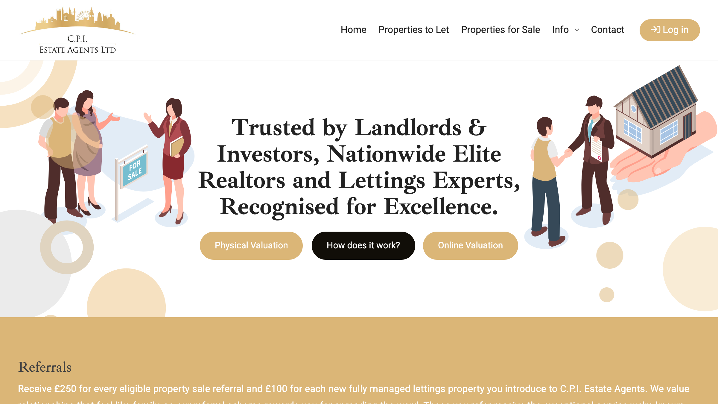 C.P.I. Estate Agents page preview