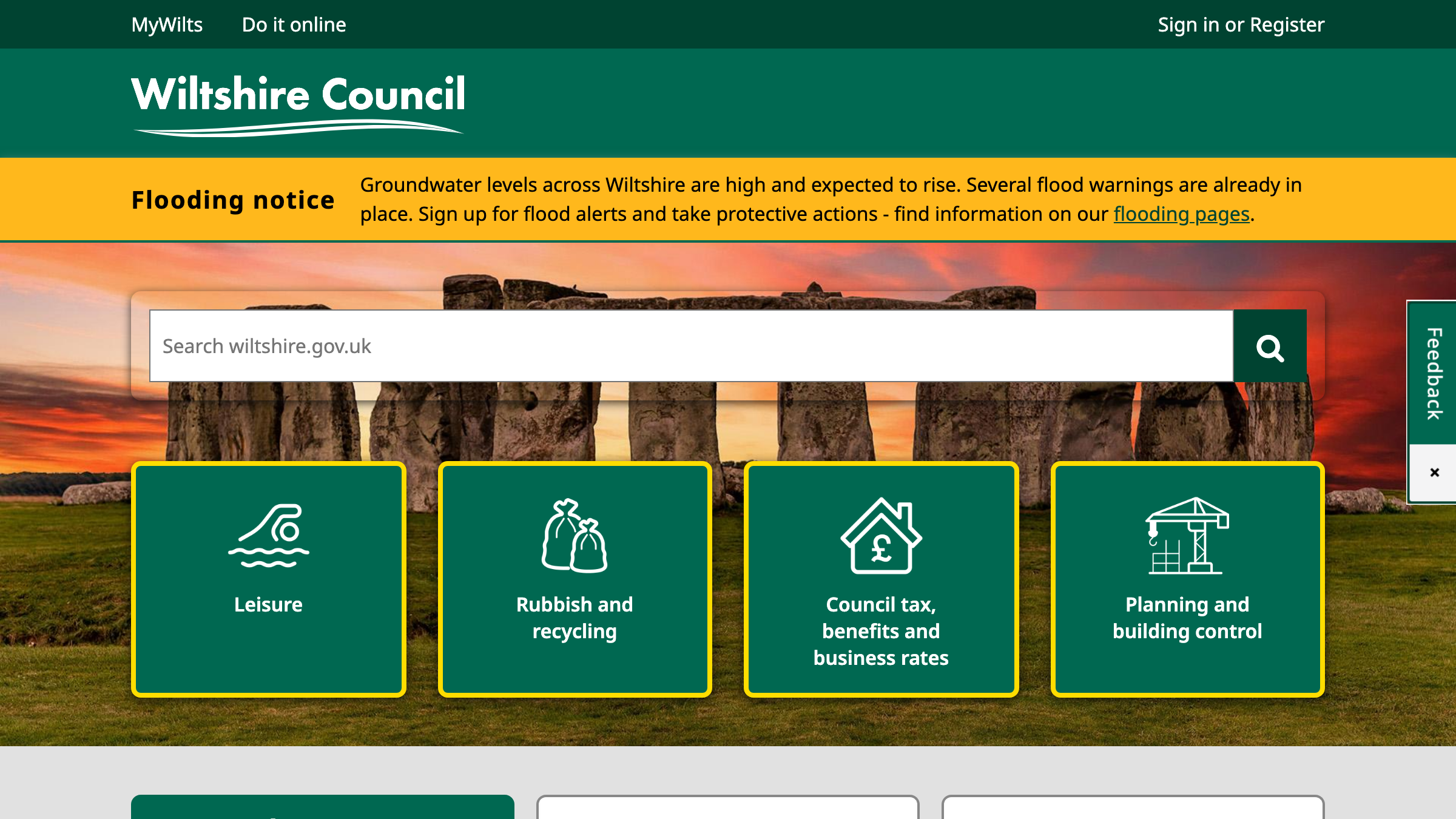 Wiltshire website preview