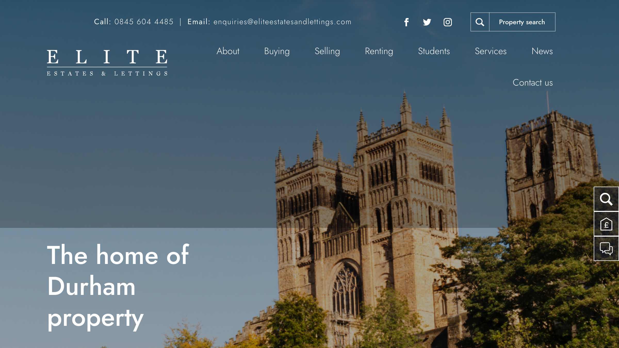Elite Estates and Lettings page preview