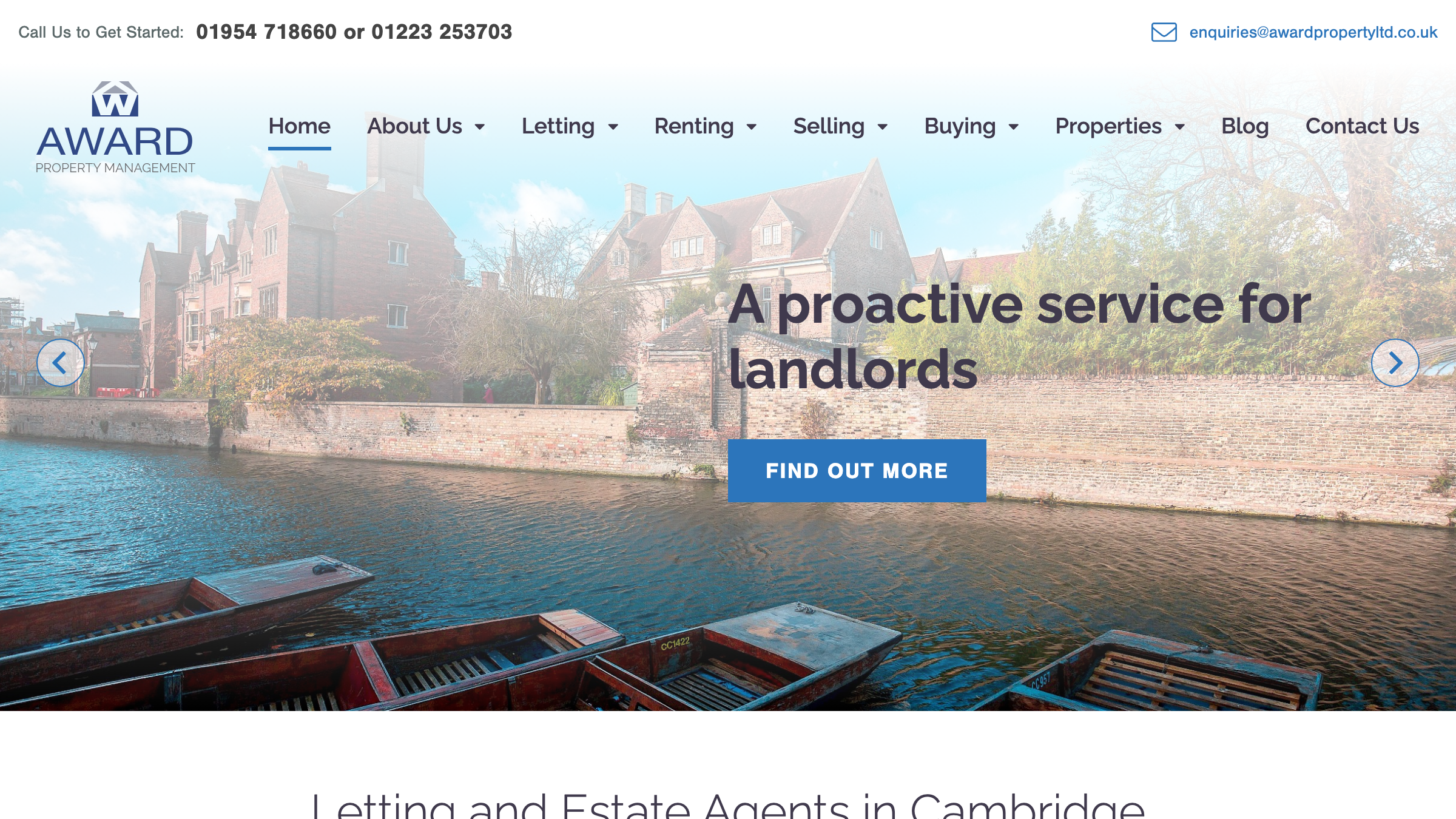 Award Property Management page preview
