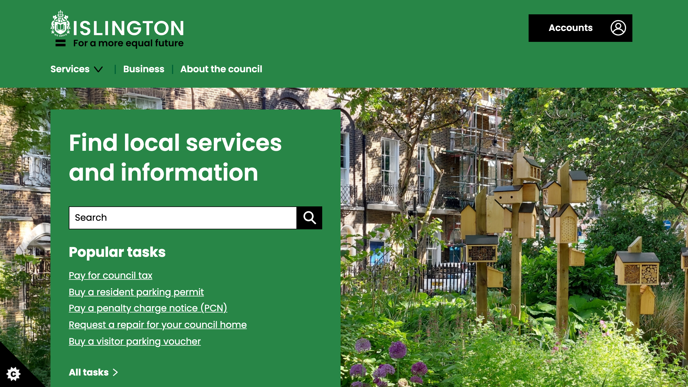Islington website preview