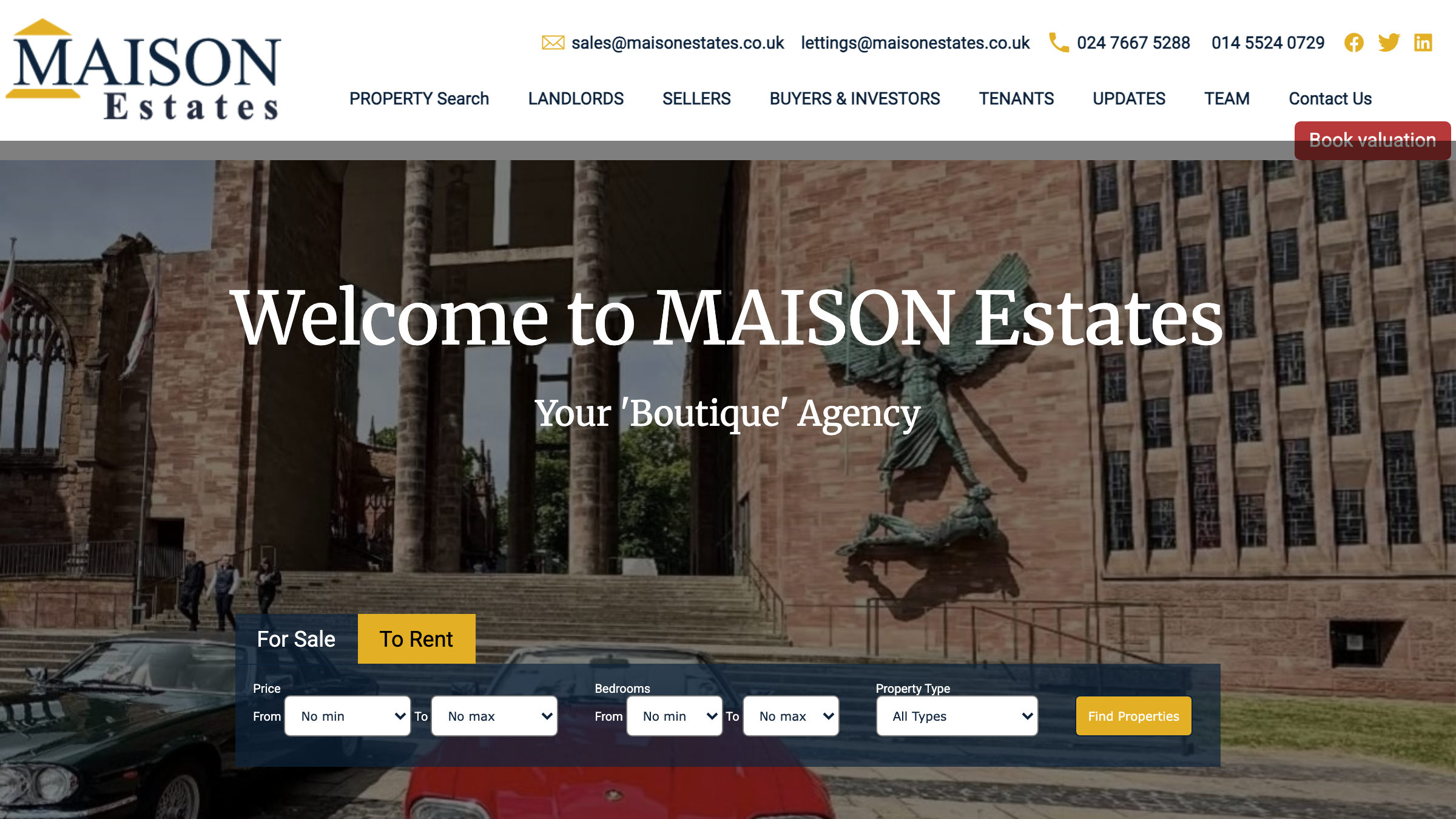 Maison Estates page preview