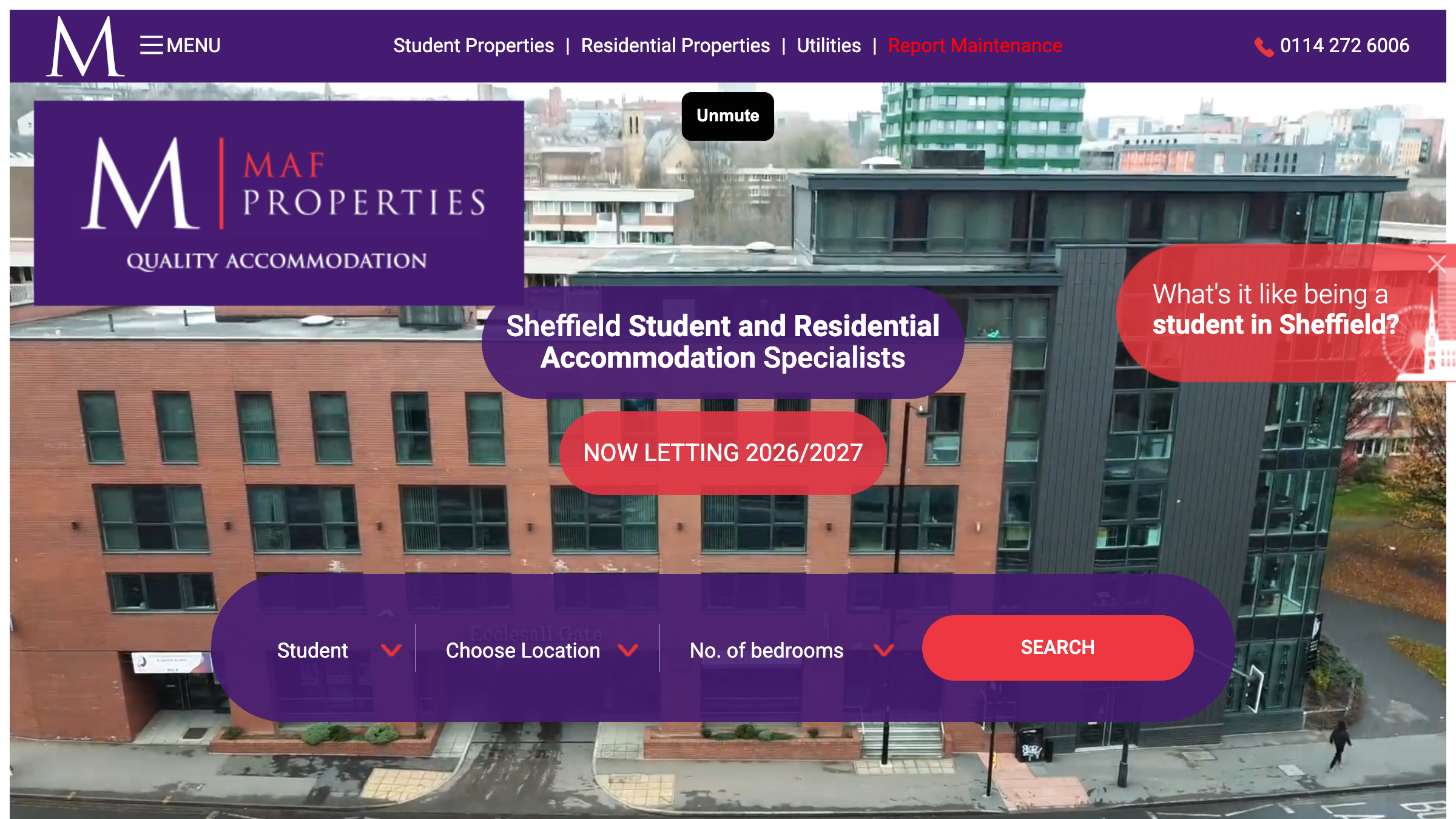 MAF Students page preview