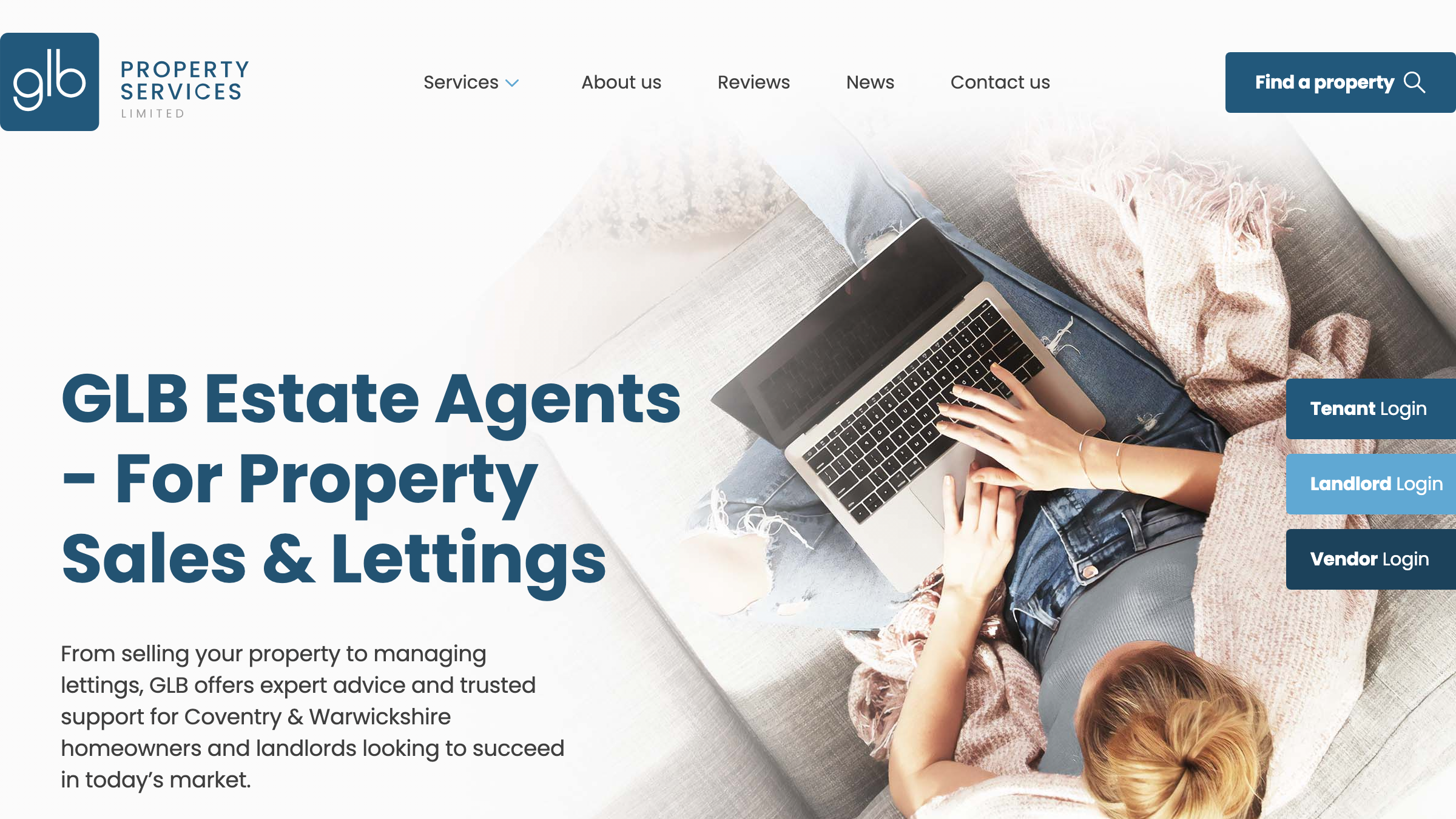 GLB Property Services page preview