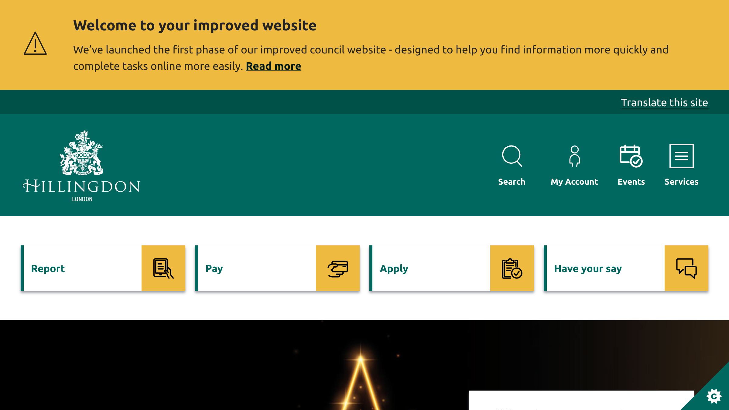 Hillingdon website preview