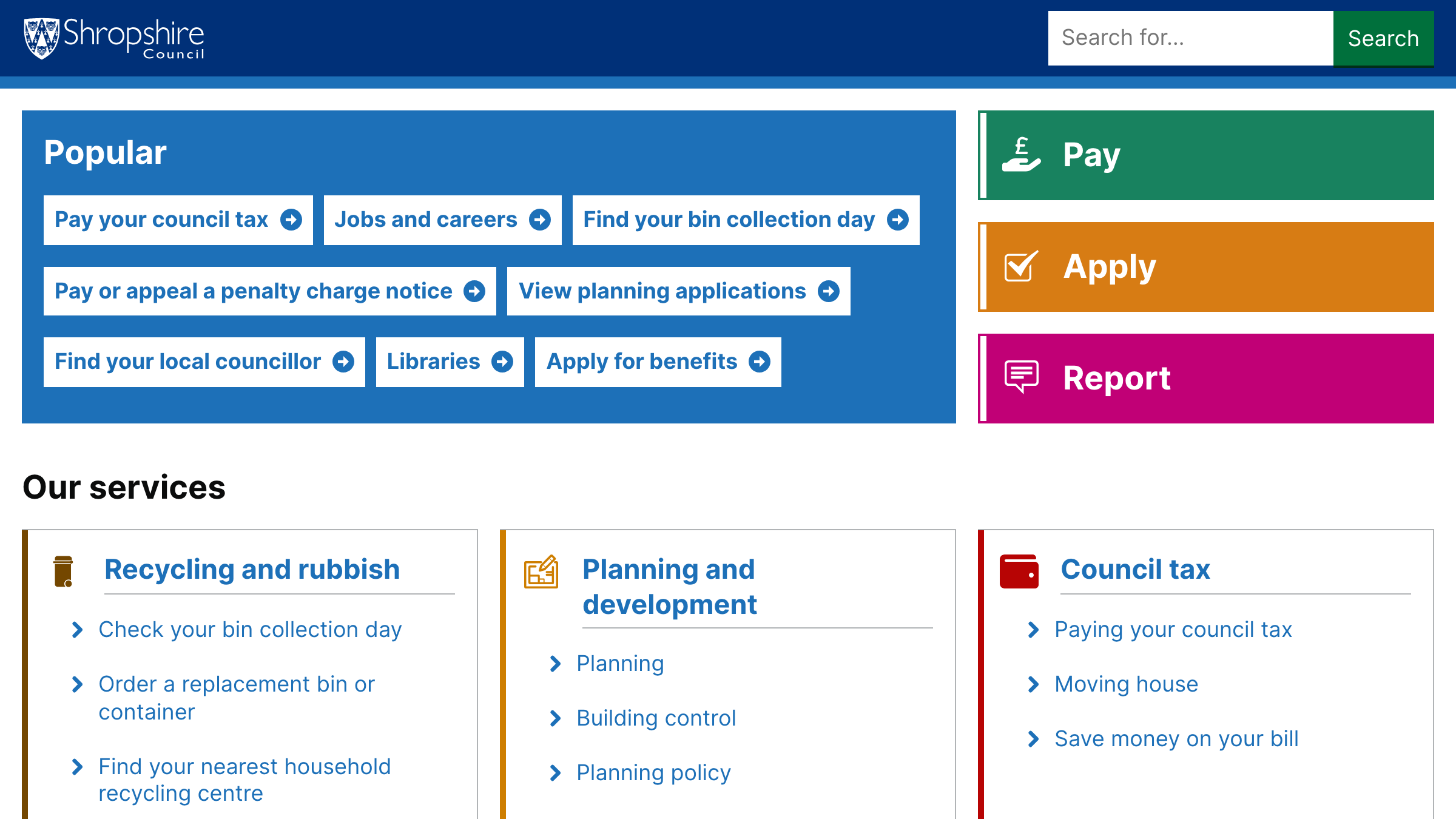 Shropshire website preview