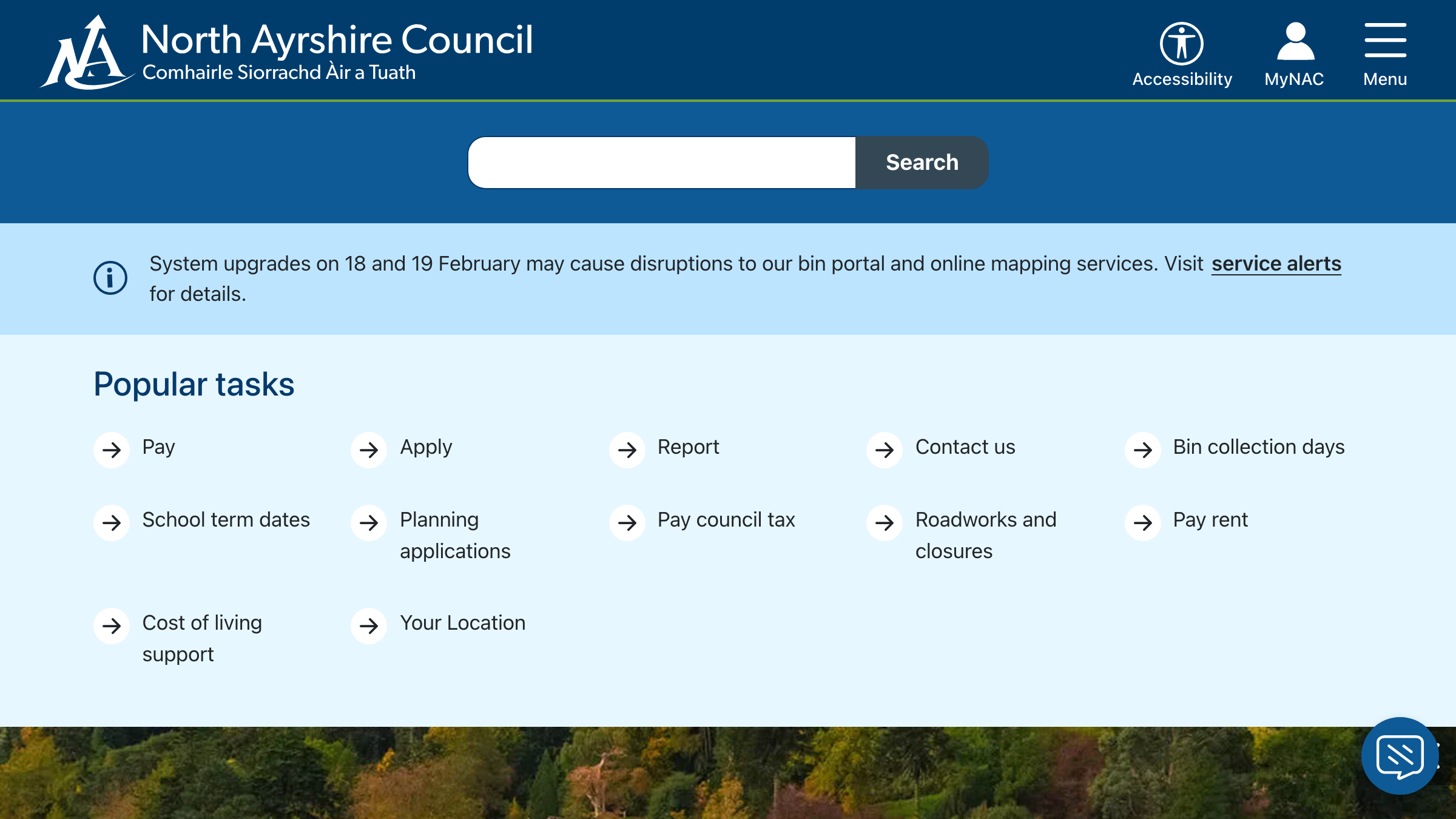 North Ayrshire website preview