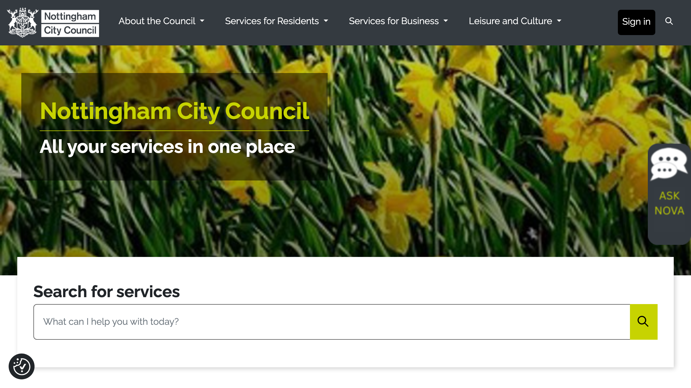 Nottingham website preview
