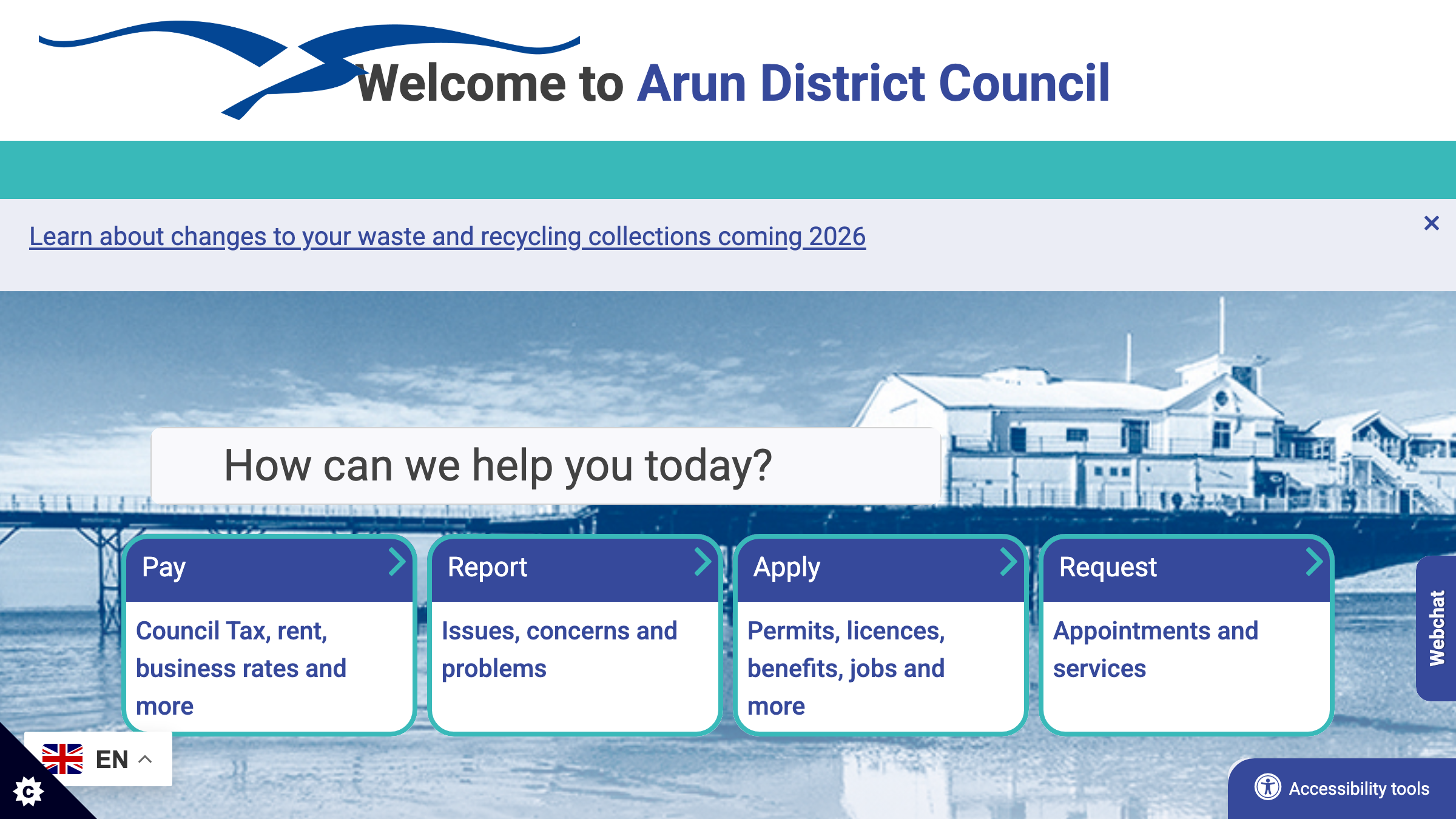 Arun website preview