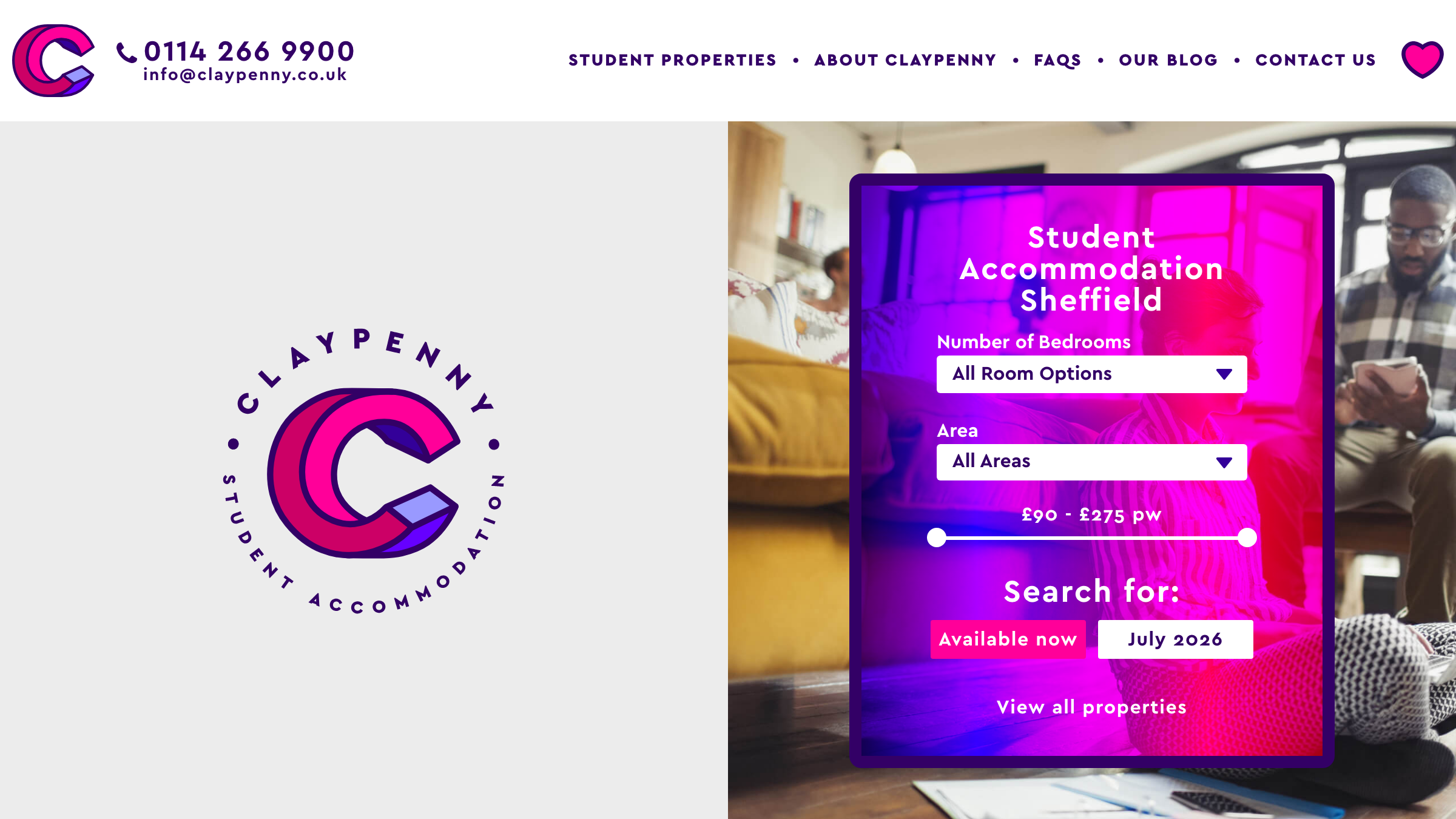 Claypenny Properties page preview