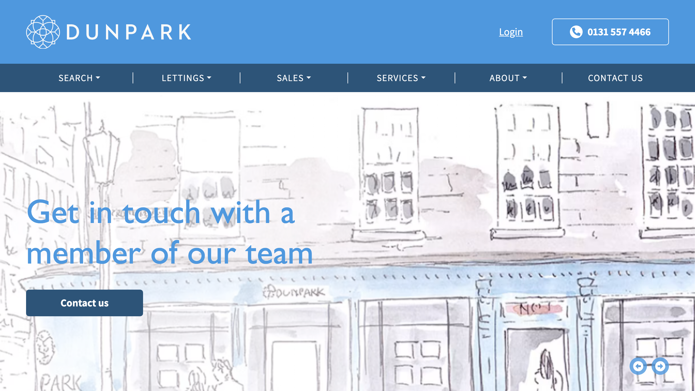 Dunpark Property Agents page preview