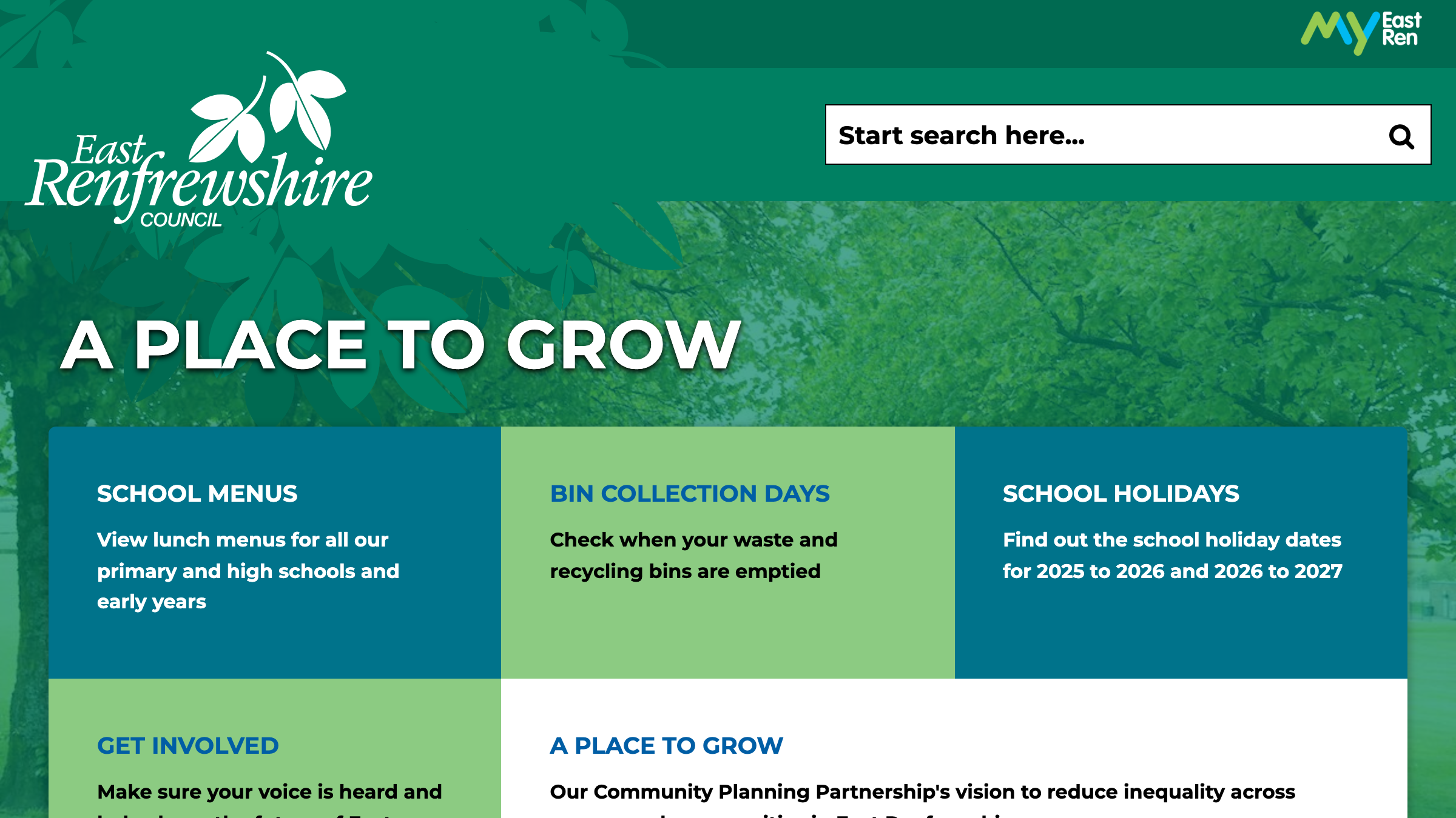 East Renfrewshire website preview