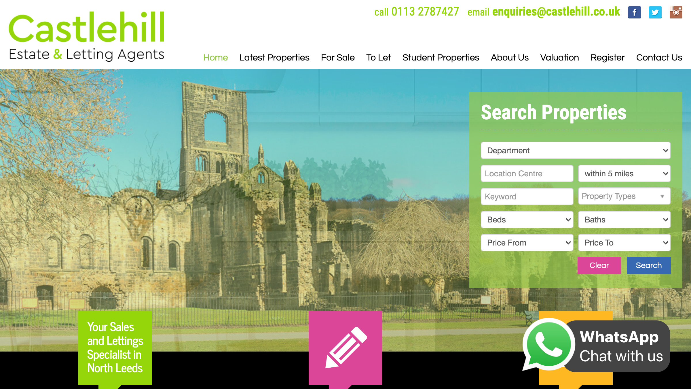 Castlehill Estate Agents page preview