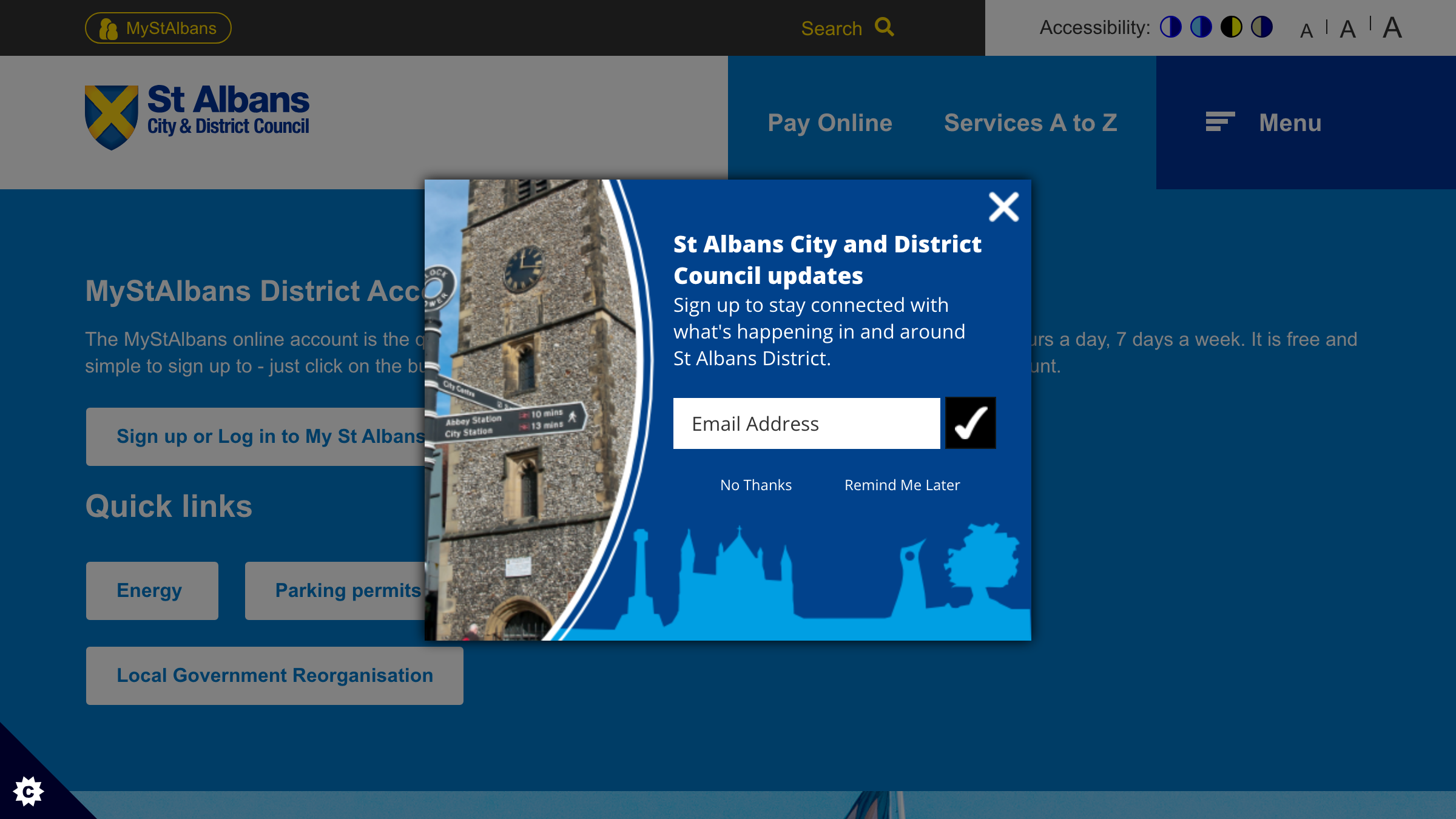 St Albans website preview