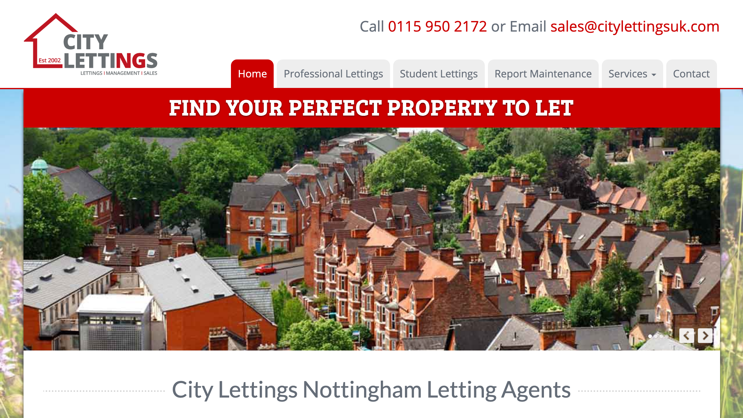 City Lettings UK page preview
