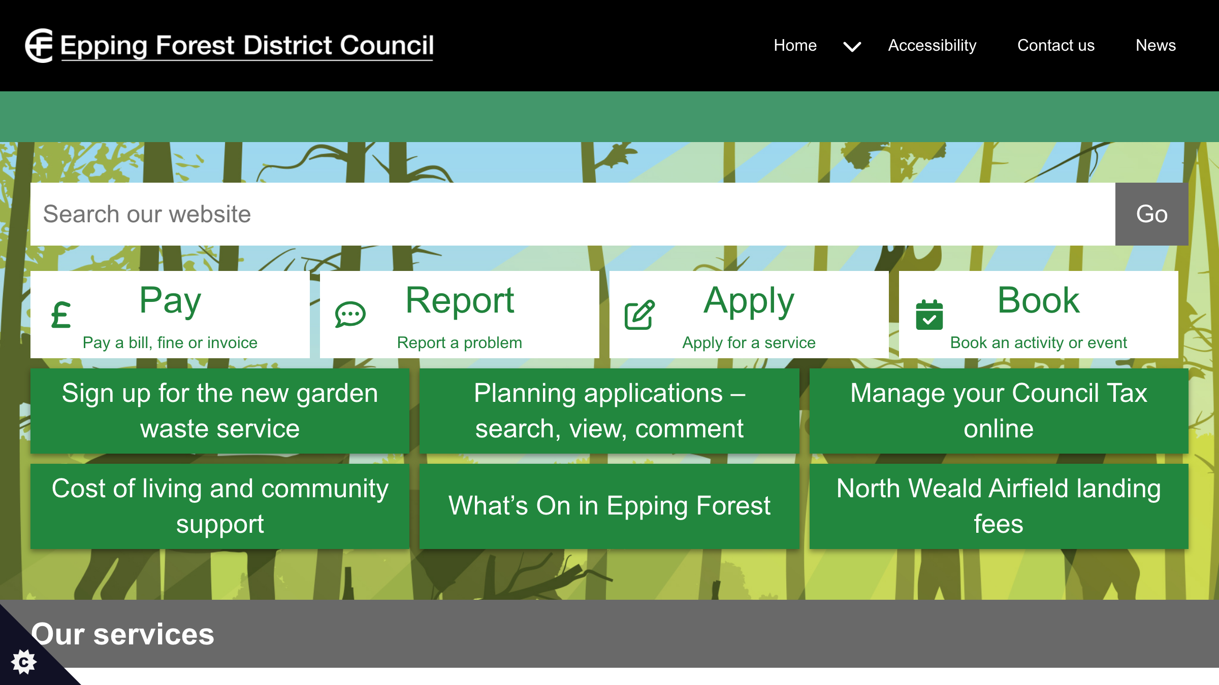 Epping Forest website preview