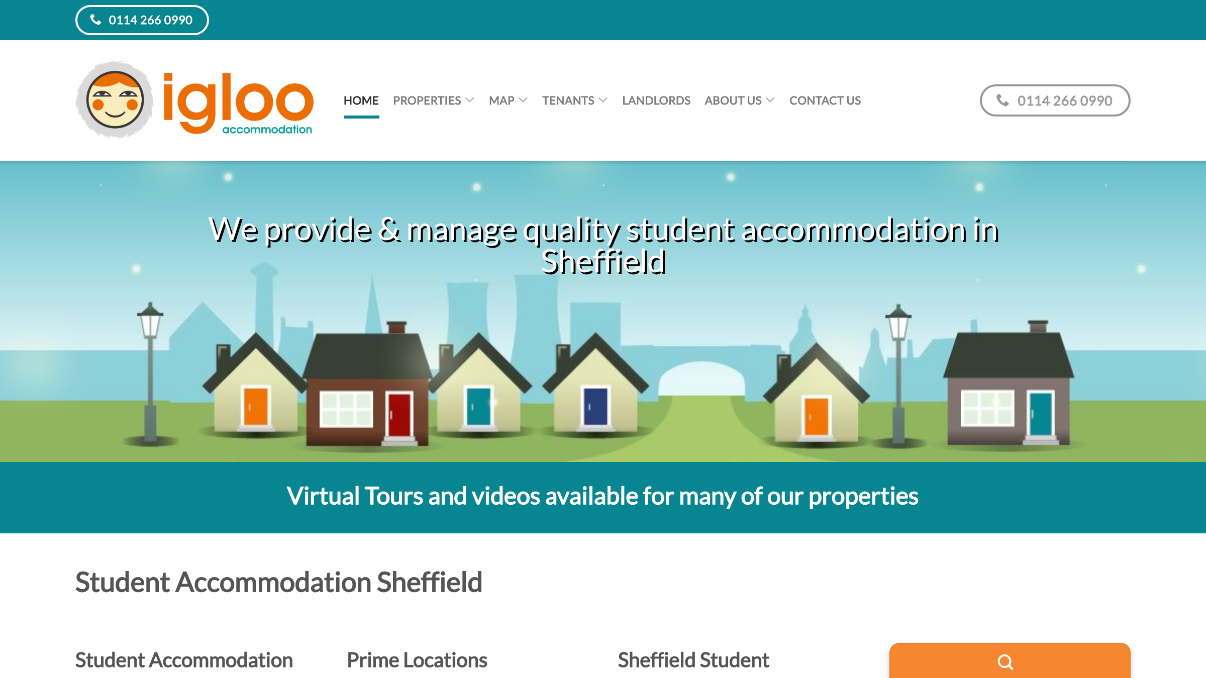 Igloo Accommodation page preview