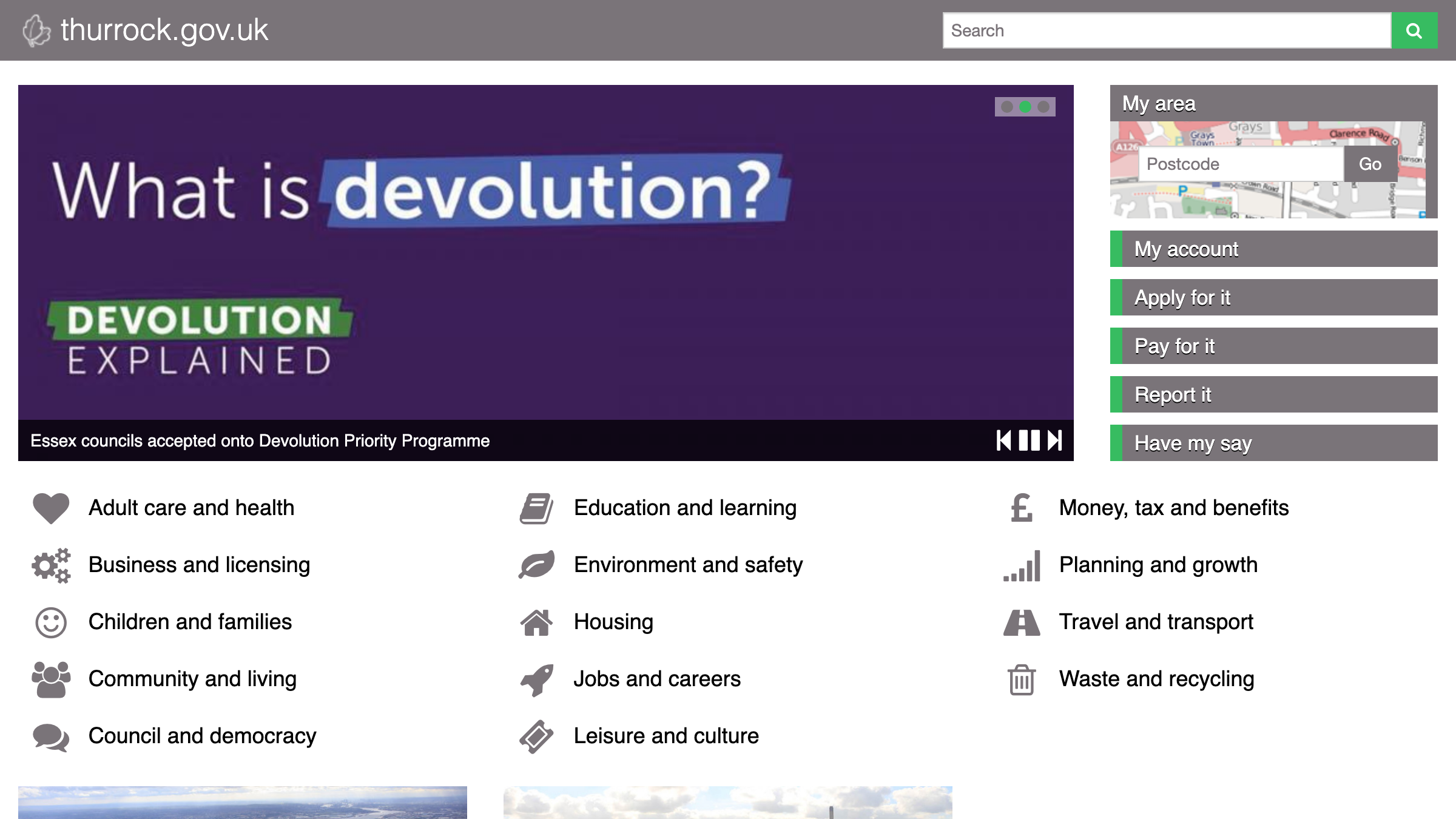 Thurrock website preview