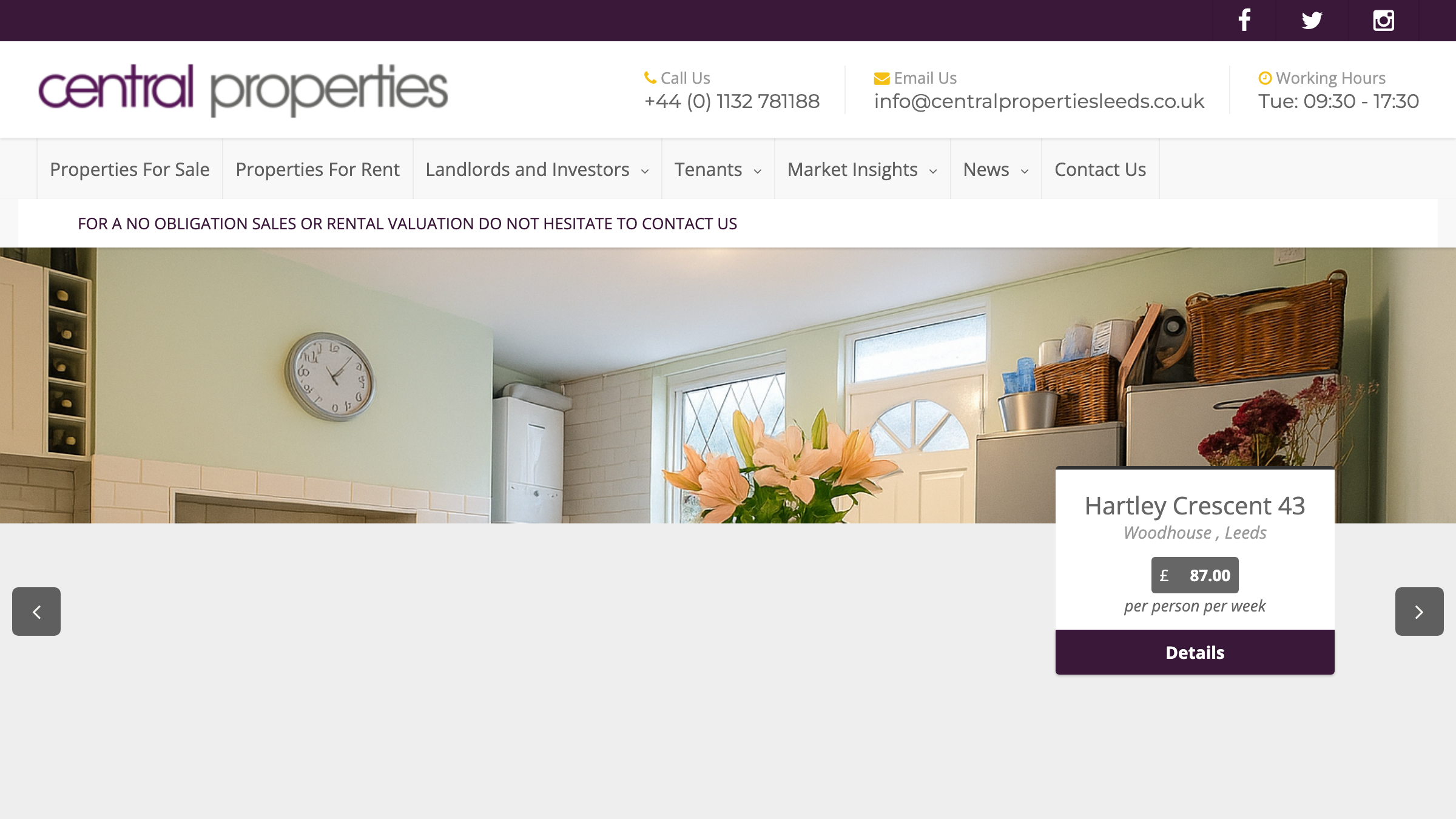 Central Properties Leeds page preview